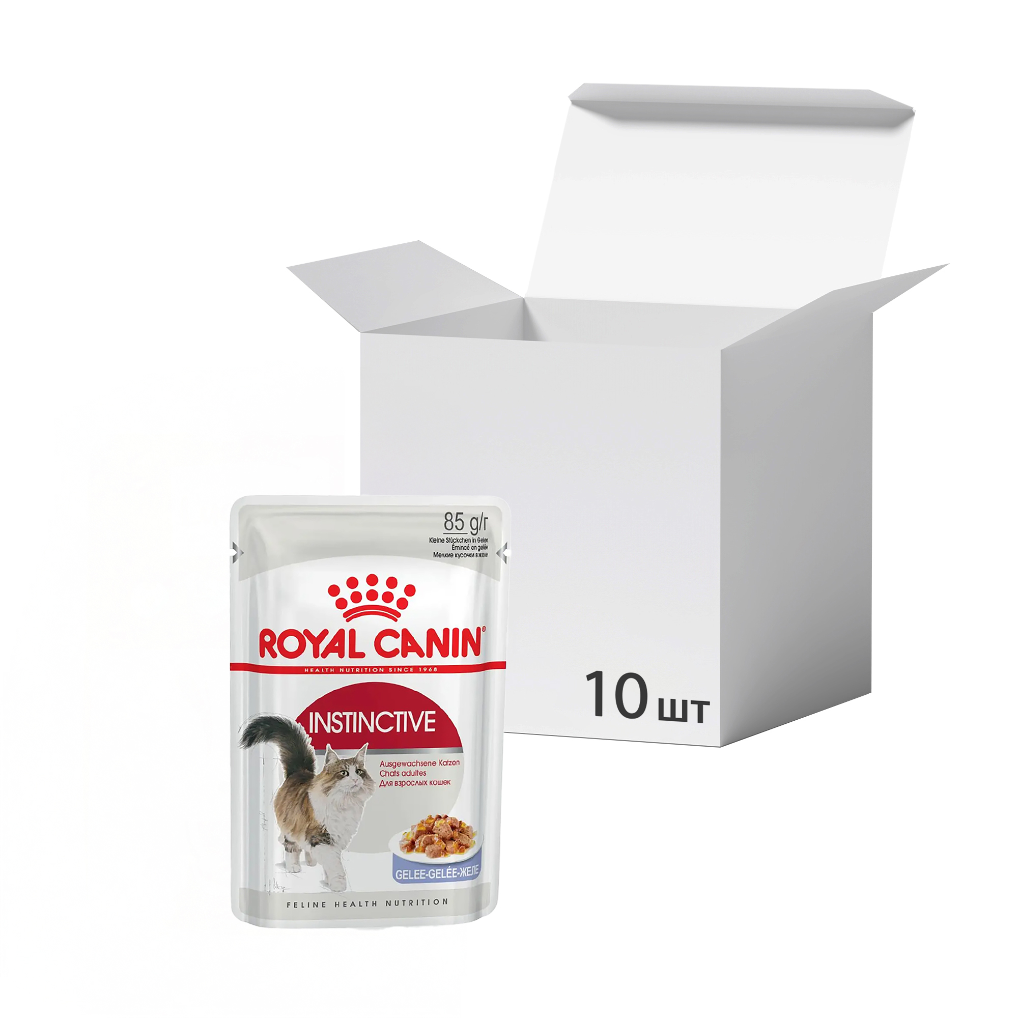 Упаковка вологого корму для дорослих котів Royal Canin Instinctive шматочки в желе, 85 г * 10 шт
Упаковка вологого корму для дорослих котів Royal Canin Instinctive шматочки в желе, 85 г * 10 шт