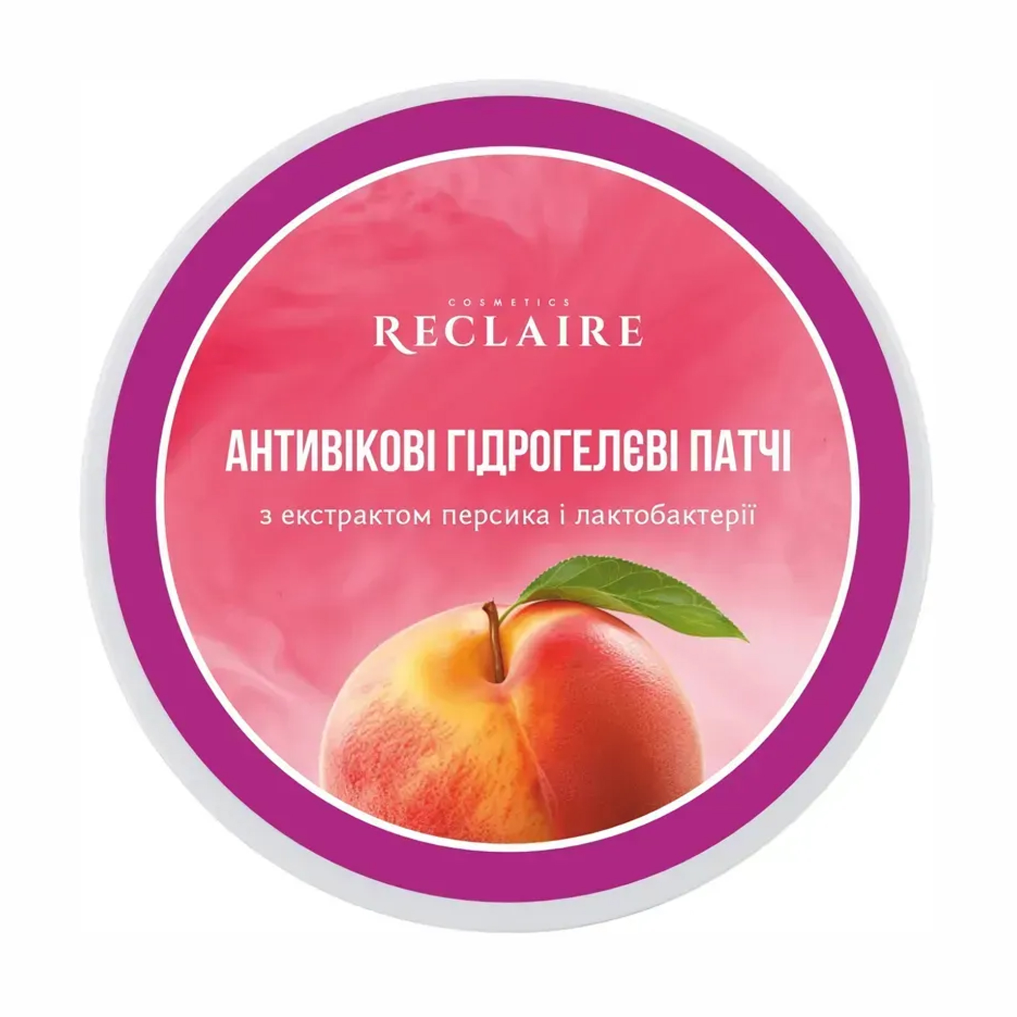 Антивікові гідрогелеві патчі для шкіри навколо очей Reclaire з екстрактом персика і лактобактерії, 60 шт
Антивікові гідрогелеві патчі для шкіри навколо очей Reclaire з екстрактом персика і лактобактерії, 60 шт