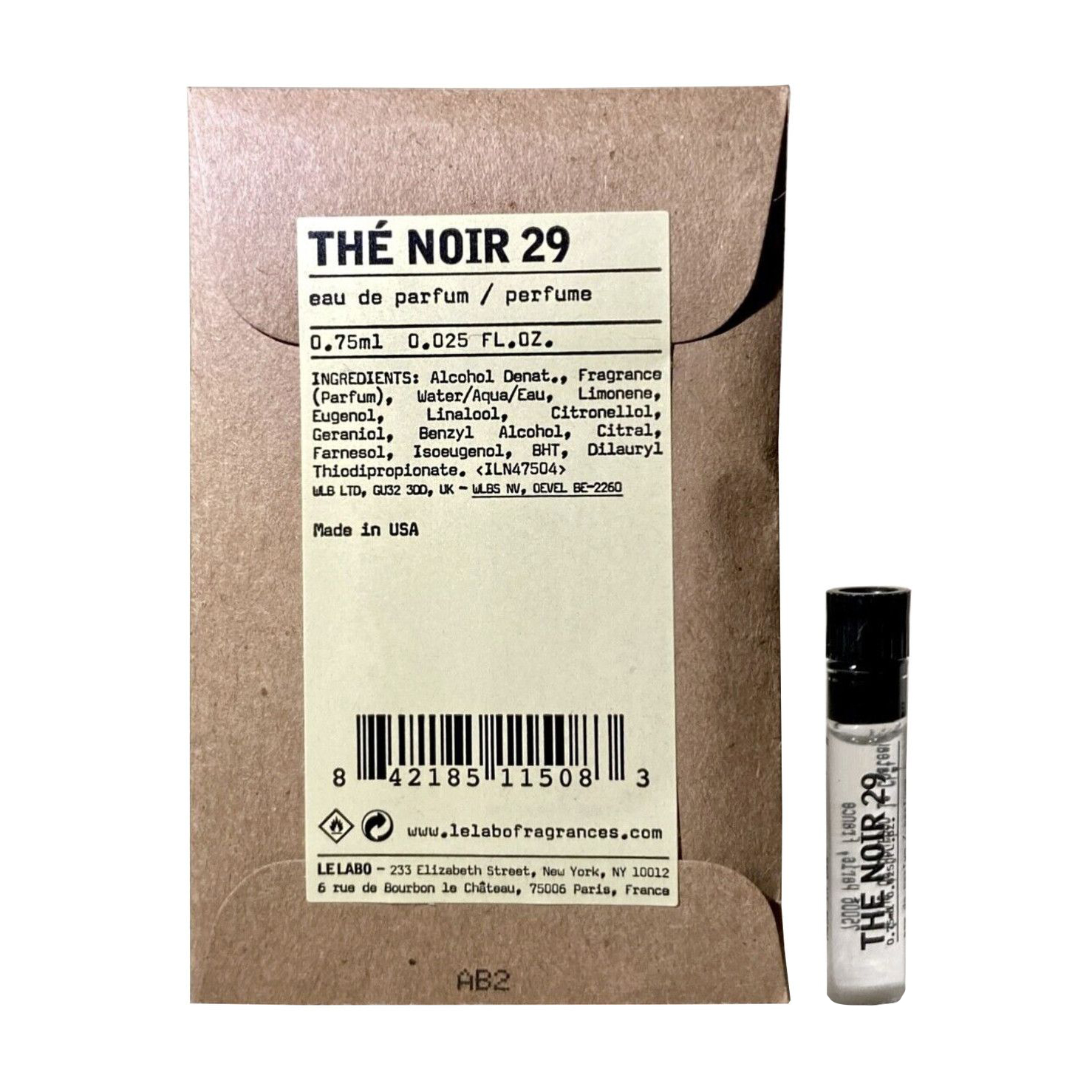 Le Labo The Noir 29 Парфумована вода унісекс, 0.75 мл (пробник)
Le Labo The Noir 29 Парфумована вода унісекс, 0.75 мл (пробник)