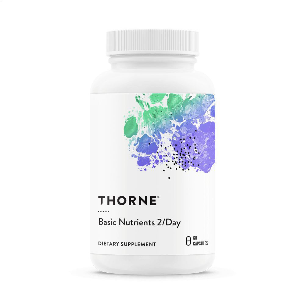 Мультивітаміни без заліза Thorne Research Basic Nutrients 2/Day, 60 капсул
Мультивітаміни без заліза Thorne Research Basic Nutrients 2/Day, 60 капсул