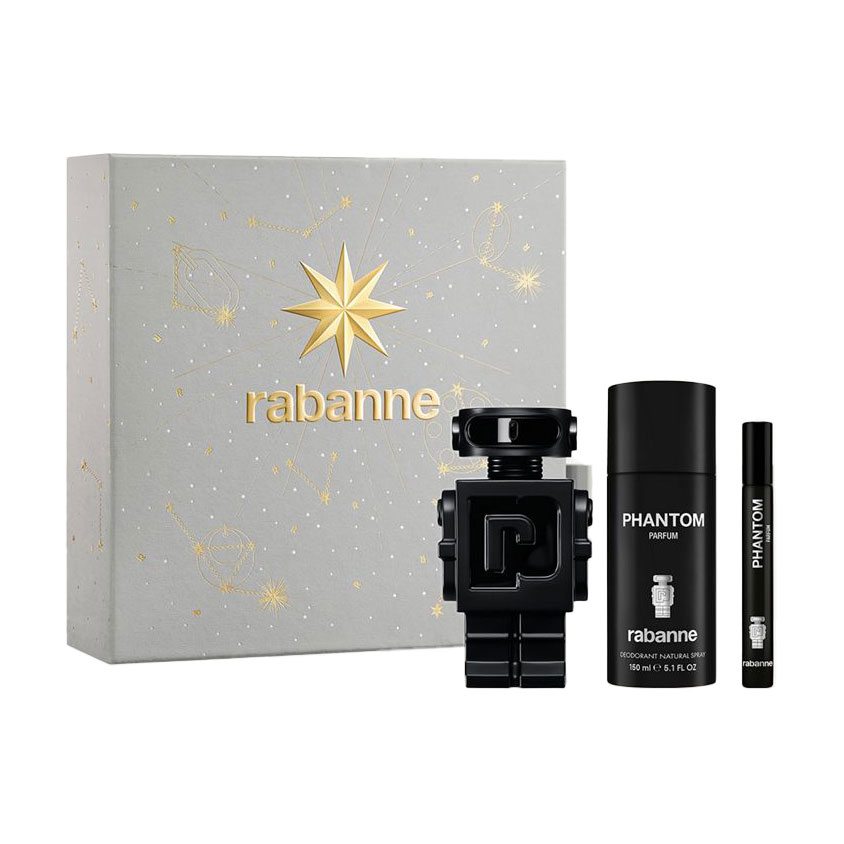 Парфумований набір чоловічий Rabanne Phantom Parfum (парфуми, 100 мл + дезодорант, 150 мл + парфуми, 10 мл)
Парфумований набір чоловічий Rabanne Phantom Parfum (парфуми, 100 мл + дезодорант, 150 мл + парфуми, 10 мл)