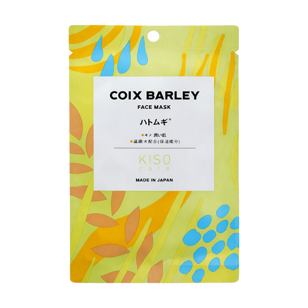 Тканинна маска для обличчя KISOCARE Coix Barley Face Mask з коіксом, 1 шт
Тканинна маска для обличчя KISOCARE Coix Barley Face Mask з коіксом, 1 шт