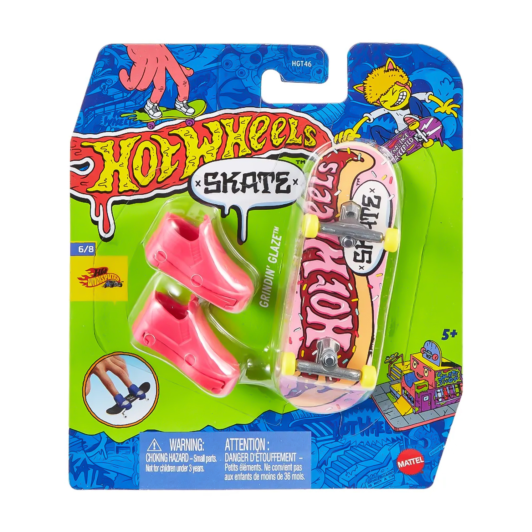 Ігровий набір Hot Wheels Скейт та взуття для пальчиків, Grindin' Glaze, рожевий, від 5 років (HGT46)
Ігровий набір Hot Wheels Скейт та взуття для пальчиків, Grindin' Glaze, рожевий, від 5 років (HGT46)