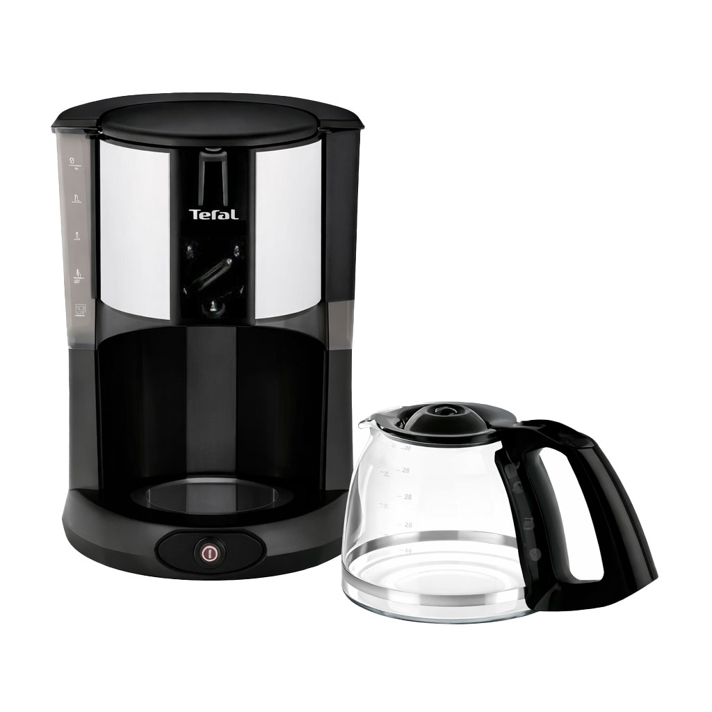 Крапельна кавоварка Tefal Subito Mug чорно-срібляста, 1.25 л (CM290838)
Крапельна кавоварка Tefal Subito Mug чорно-срібляста, 1.25 л (CM290838)