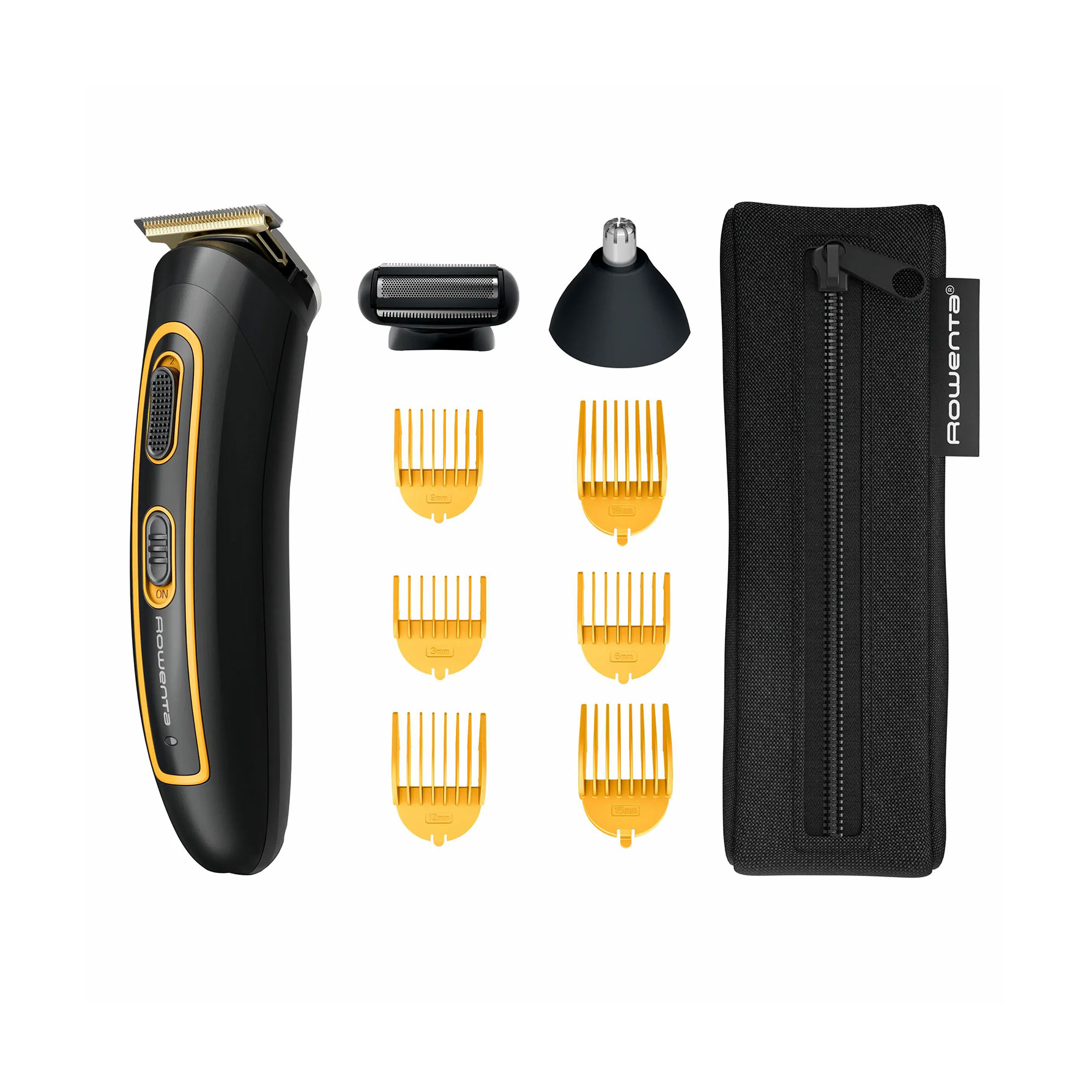 Тример для голови, носа, вух та тіла Rowenta Sport Collection 8 насадок, з чохлом, чорно-жовтий (TN9113F0)
Тример для голови, носа, вух та тіла Rowenta Sport Collection 8 насадок, з чохлом, чорно-жовтий (TN9113F0)