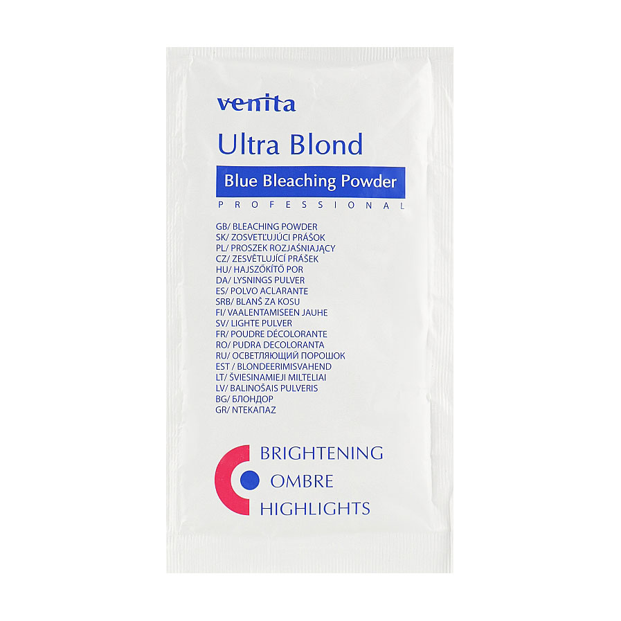 Порошок для освітлення волосся Venita Ultra Blond Blue Bleaching Powder, 50 г (саше)
Порошок для освітлення волосся Venita Ultra Blond Blue Bleaching Powder, 50 г (саше)