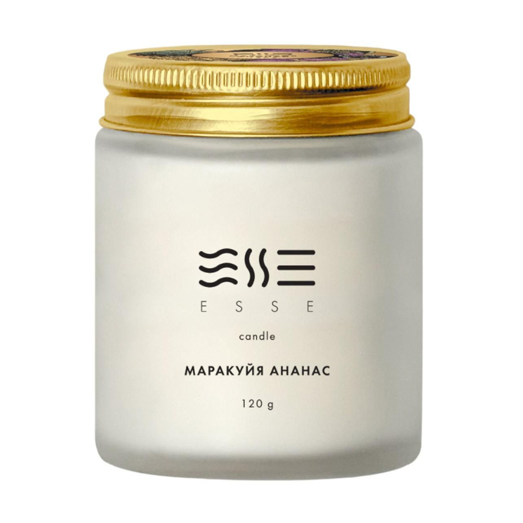 Ароматична свічка Esse Home Маракуйя та ананас, 120 г
Ароматична свічка Esse Home Маракуйя та ананас, 120 г