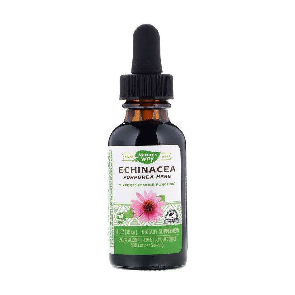 Ехінацея Nature's Way Echinacea 500 мг, без спирту, в рідині, 30 мл
Ехінацея Nature's Way Echinacea 500 мг, без спирту, в рідині, 30 мл