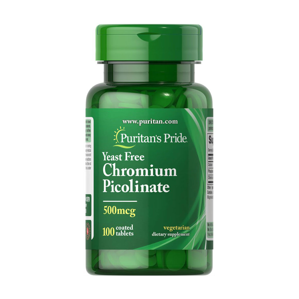 Піколінат хрому Puritan's Pride Chromium Picolinate без дріжджів, 500 мкг, 100 таблеток
Піколінат хрому Puritan's Pride Chromium Picolinate без дріжджів, 500 мкг, 100 таблеток