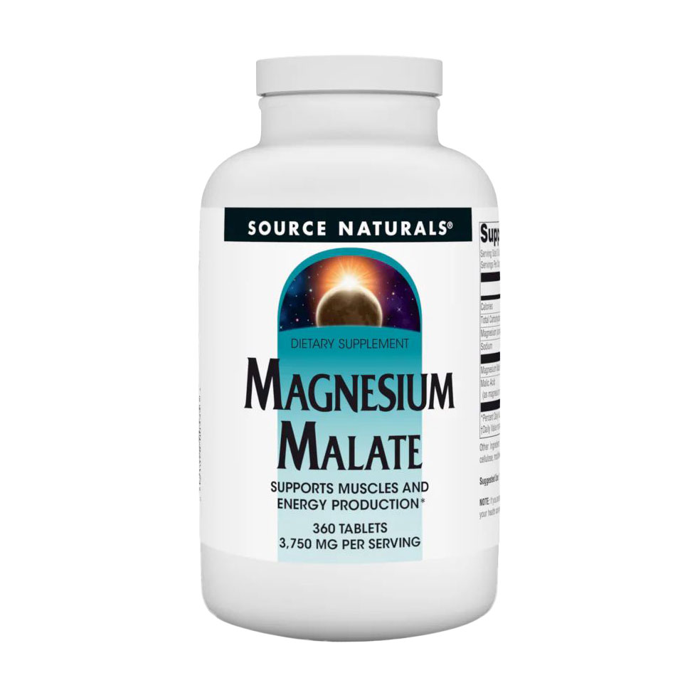 Магній малат Source Naturals Magnesium Malate, 1250 мг, 360 таблеток
Магній малат Source Naturals Magnesium Malate, 1250 мг, 360 таблеток