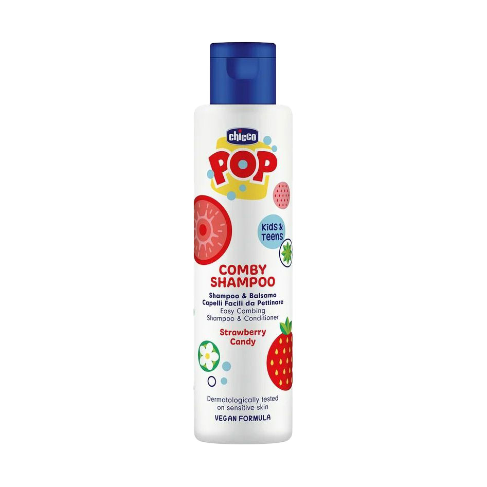 Дитячий шампунь-кондиціонер для волосся Chicco Pop Strawberry Candy Shampoo & Conditioner, 250 мл
Дитячий шампунь-кондиціонер для волосся Chicco Pop Strawberry Candy Shampoo & Conditioner, 250 мл