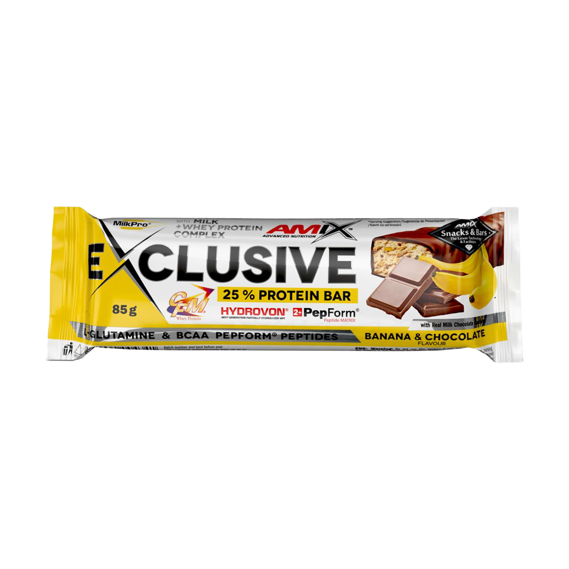 Протеїновий батончик Amix Nutrition Exclusive 25% Protein Bar Банан та шоколад, 85 г
Протеїновий батончик Amix Nutrition Exclusive 25% Protein Bar Банан та шоколад, 85 г