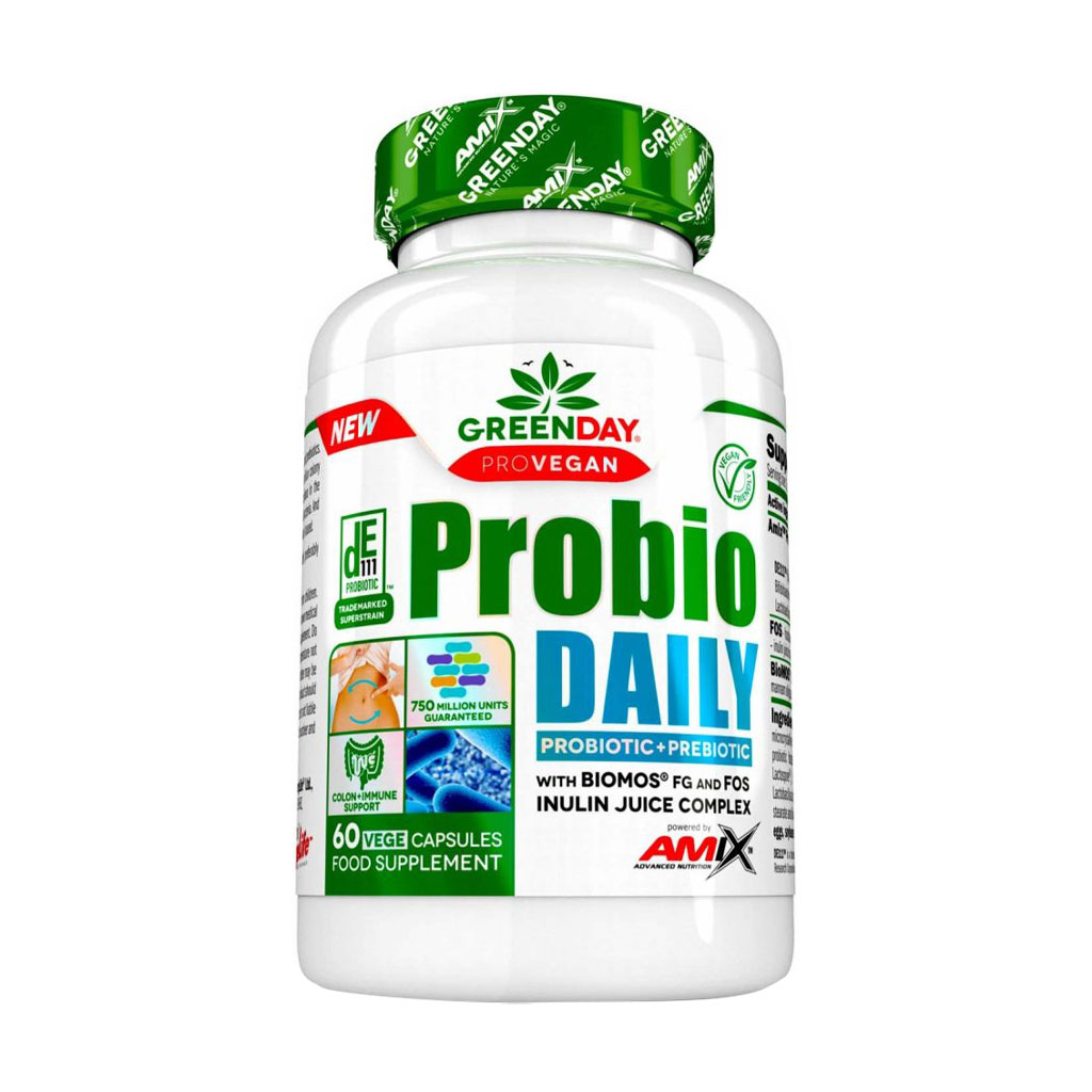 Пробіотик Amix Nutrition GreenDay ProVegan Probio Daily, 60 вегетаріанських капсул
Пробіотик Amix Nutrition GreenDay ProVegan Probio Daily, 60 вегетаріанських капсул