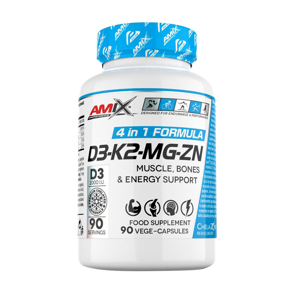 Вітамін Д3, К2, магній та цинк Amix Nutrition Performance D3-K2-MG-ZN, 90 вегетаріанських капсул
Вітамін Д3, К2, магній та цинк Amix Nutrition Performance D3-K2-MG-ZN, 90 вегетаріанських капсул