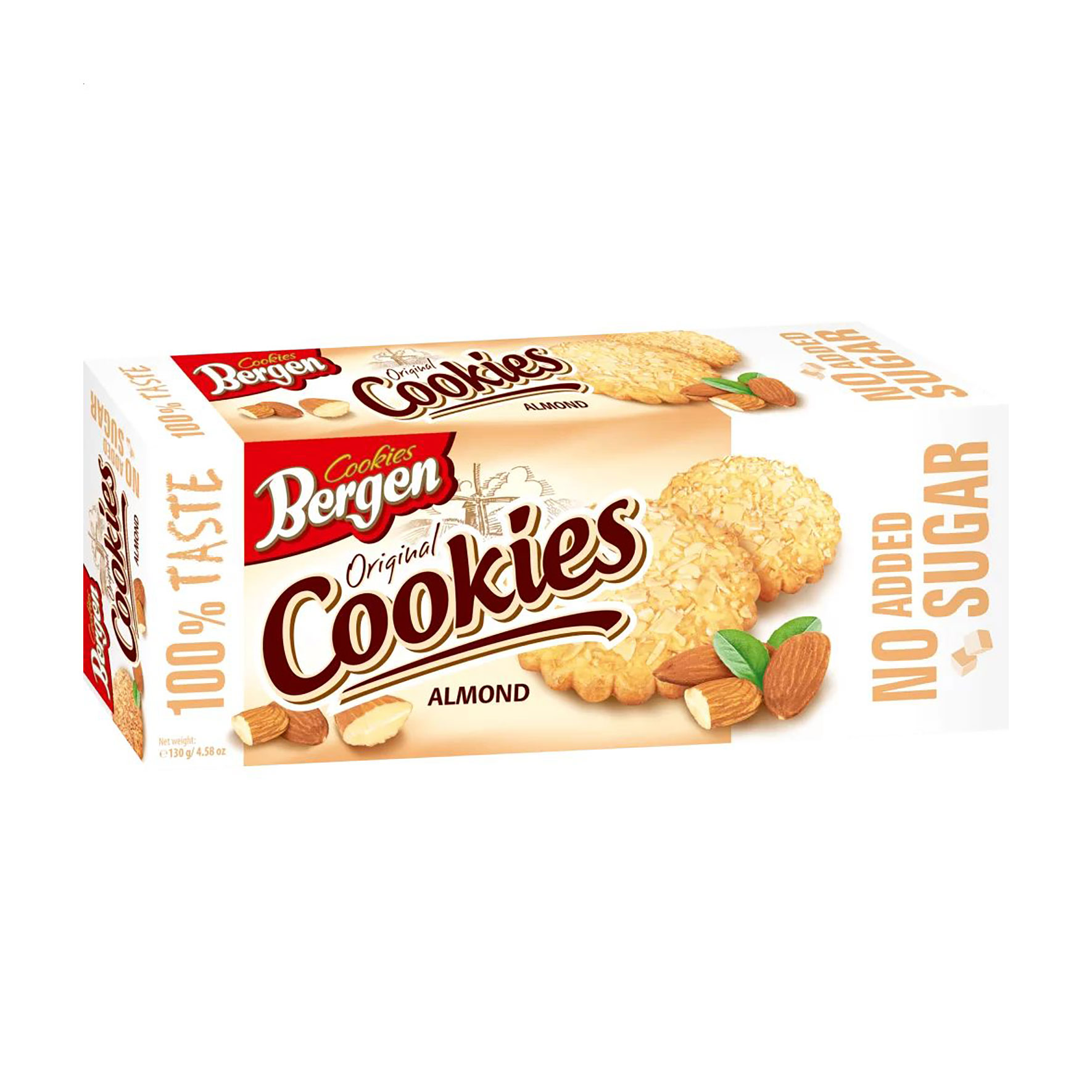 Печиво Bergen Cookies Original Cookies Мигдальне, без цукру, 130 г
Печиво Bergen Cookies Original Cookies Мигдальне, без цукру, 130 г
