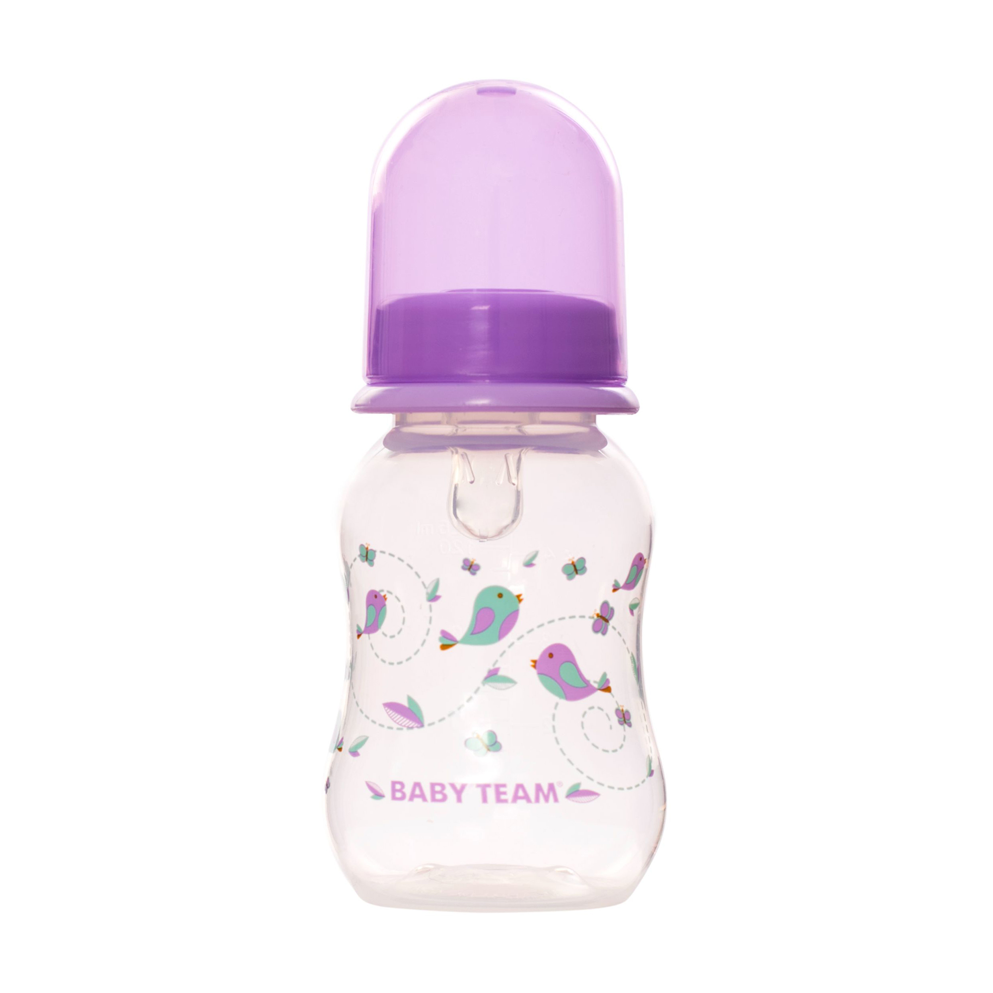 Дитяча пляшечка для годування Baby Team з силіконовою соскою, від народження, фіолетова, 125 мл (1111)
Дитяча пляшечка для годування Baby Team з силіконовою соскою, від народження, фіолетова, 125 мл (1111)