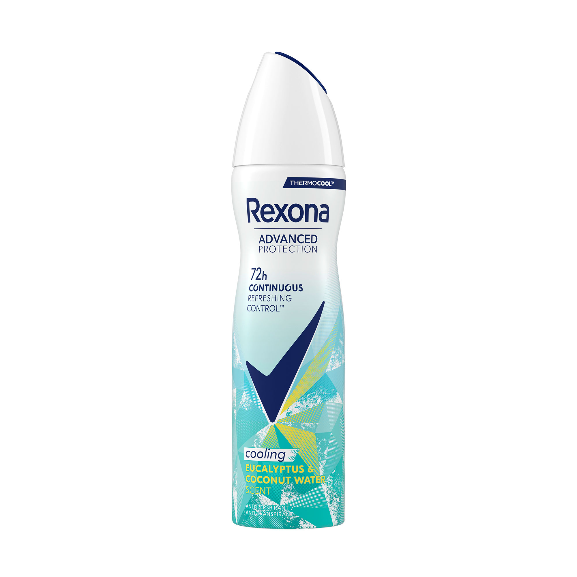 Антиперспірант-спрей Rexona Advanced Protection 72H Continuous Refreshing Control Охолоджувальний Евкаліпт та кокосова вода, жіночий, 150 мл
Антиперспірант-спрей Rexona Advanced Protection 72H Continuous Refreshing Control Охолоджувальний Евкаліпт та кокосова вода, жіночий, 150 мл