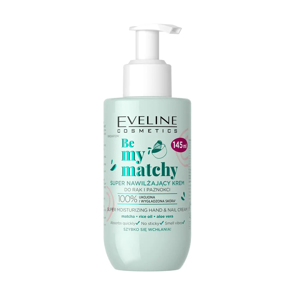 Суперзволожувальний крем для рук та нігтів Eveline Cosmetics Be My Matchy Super Moisturizing Hand & Nail Cream, 145 мл
Суперзволожувальний крем для рук та нігтів Eveline Cosmetics Be My Matchy Super Moisturizing Hand & Nail Cream, 145 мл
