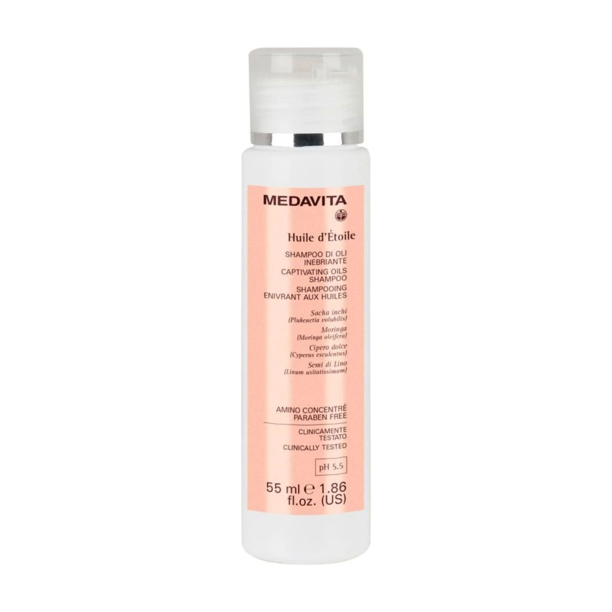 Антиоксидантний шампунь Medavita Huile D'Etoile Captivating Oils Shampoo для сяйва та шовковистості волосся, 55 мл
Антиоксидантний шампунь Medavita Huile D'Etoile Captivating Oils Shampoo для сяйва та шовковистості волосся, 55 мл