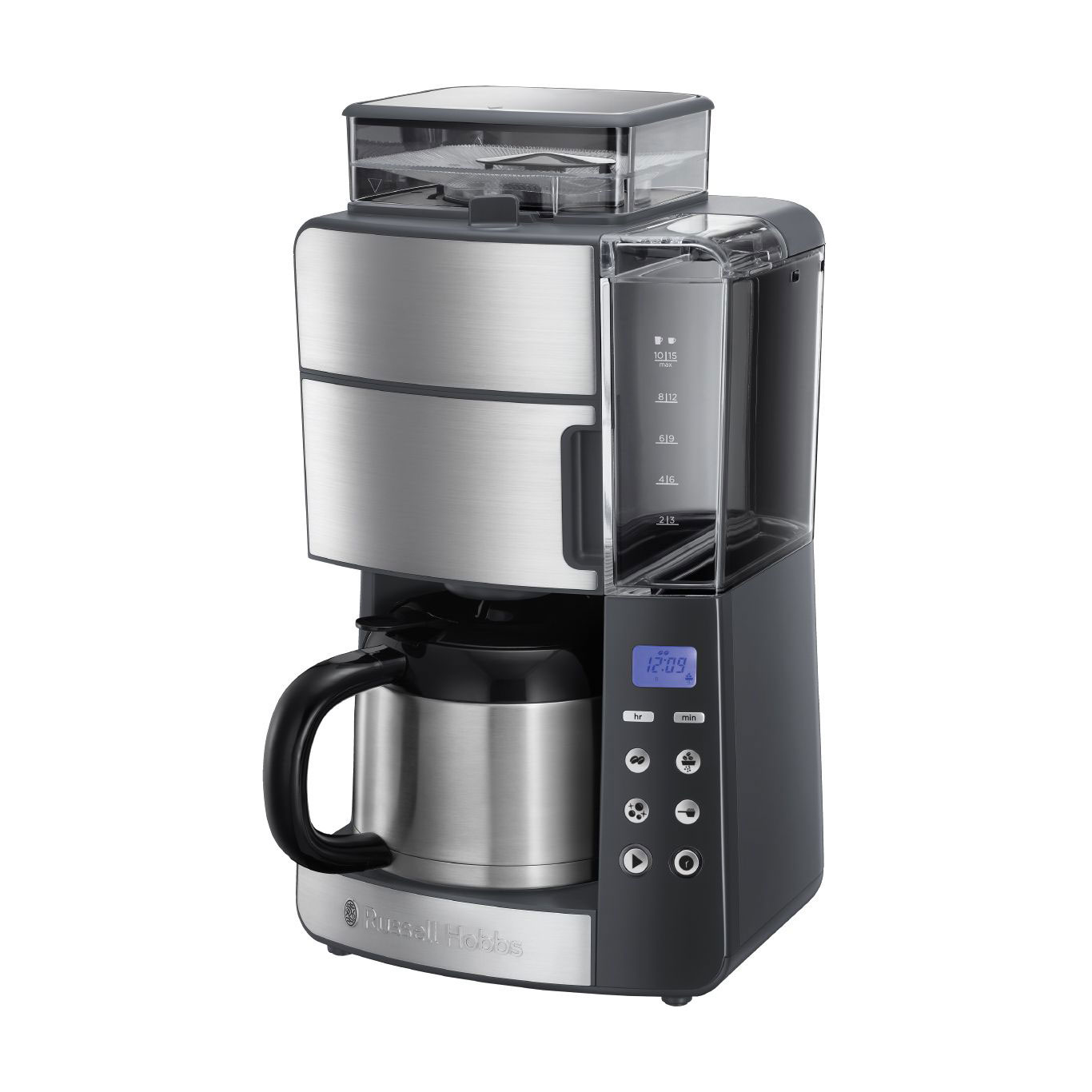 Крапельна кавоварка Russell Hobbs Grind & Brew сріблясто-чорна, 1 л (25620-56)
Крапельна кавоварка Russell Hobbs Grind & Brew сріблясто-чорна, 1 л (25620-56)