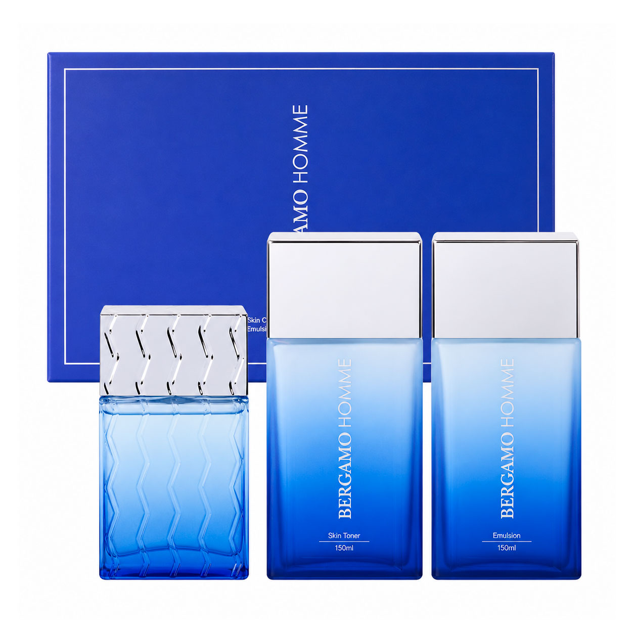 Набір для обличчя Bergamo Homme Blue (тонер, 150 мл + емульсія, 150 мл + туалетна вода, 30 мл)
Набір для обличчя Bergamo Homme Blue (тонер, 150 мл + емульсія, 150 мл + туалетна вода, 30 мл)