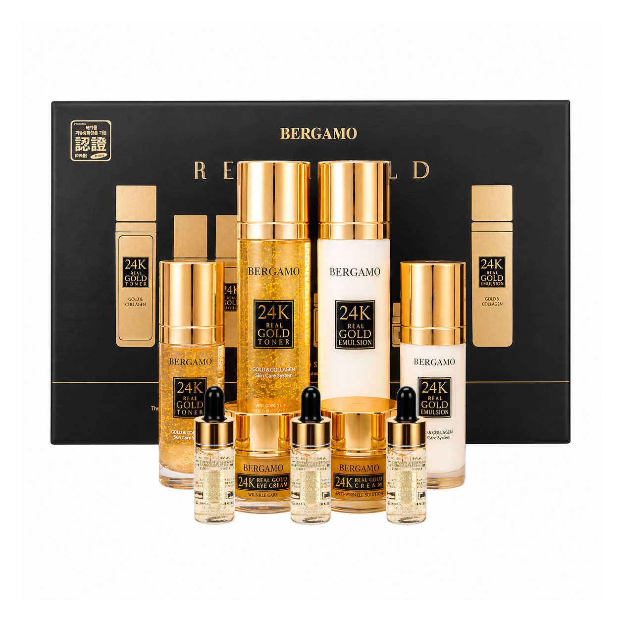 Набір для обличчя Bergamo Luxury Gold Skin Care System Set, 9 предметів
Набір для обличчя Bergamo Luxury Gold Skin Care System Set, 9 предметів