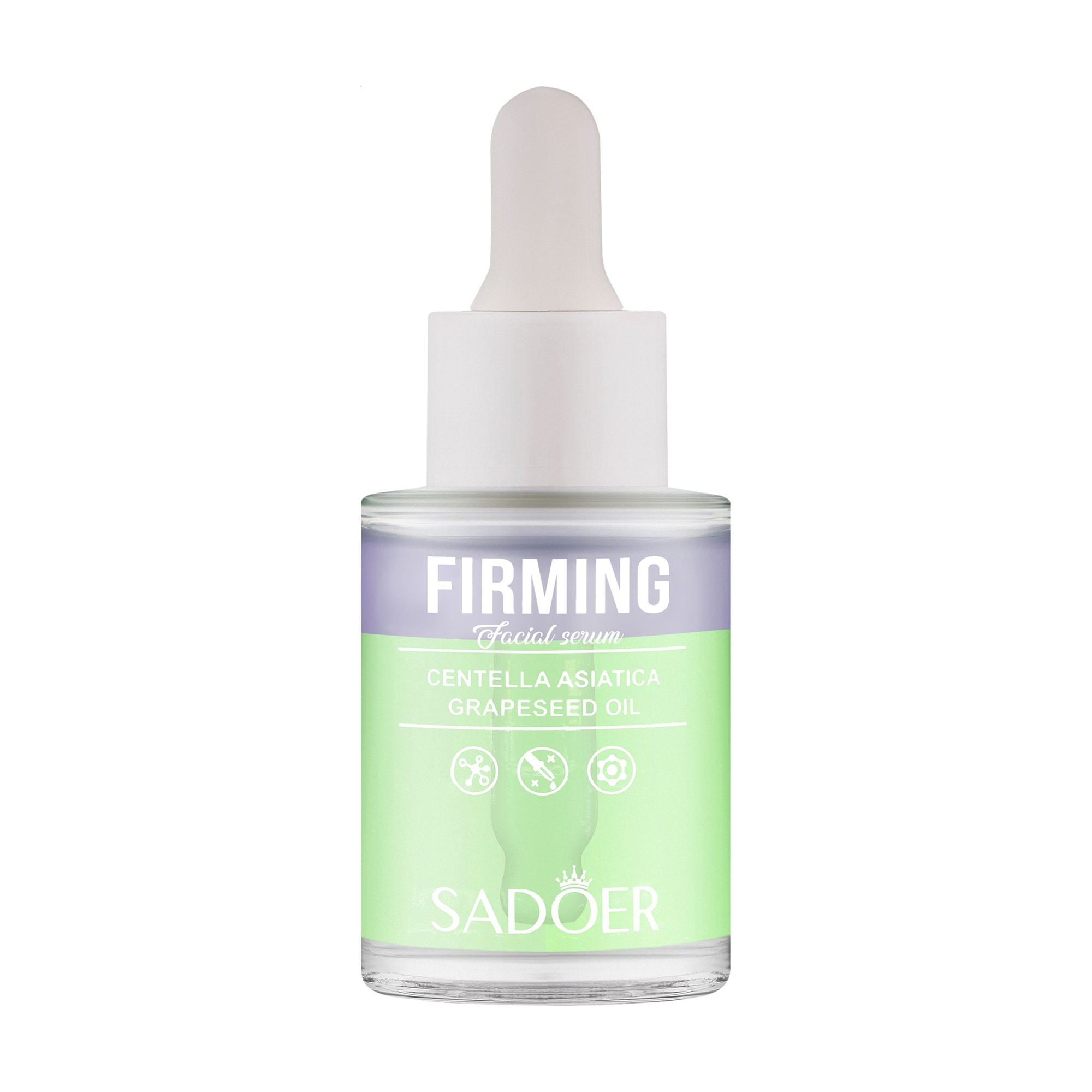Двофазна підтягувальна сироватка для обличчя Sadoer Firming Facial Serum pH 5.5 з центелою та олією виноградних кісточок, 30 мл
Двофазна підтягувальна сироватка для обличчя Sadoer Firming Facial Serum pH 5.5 з центелою та олією виноградних кісточок, 30 мл