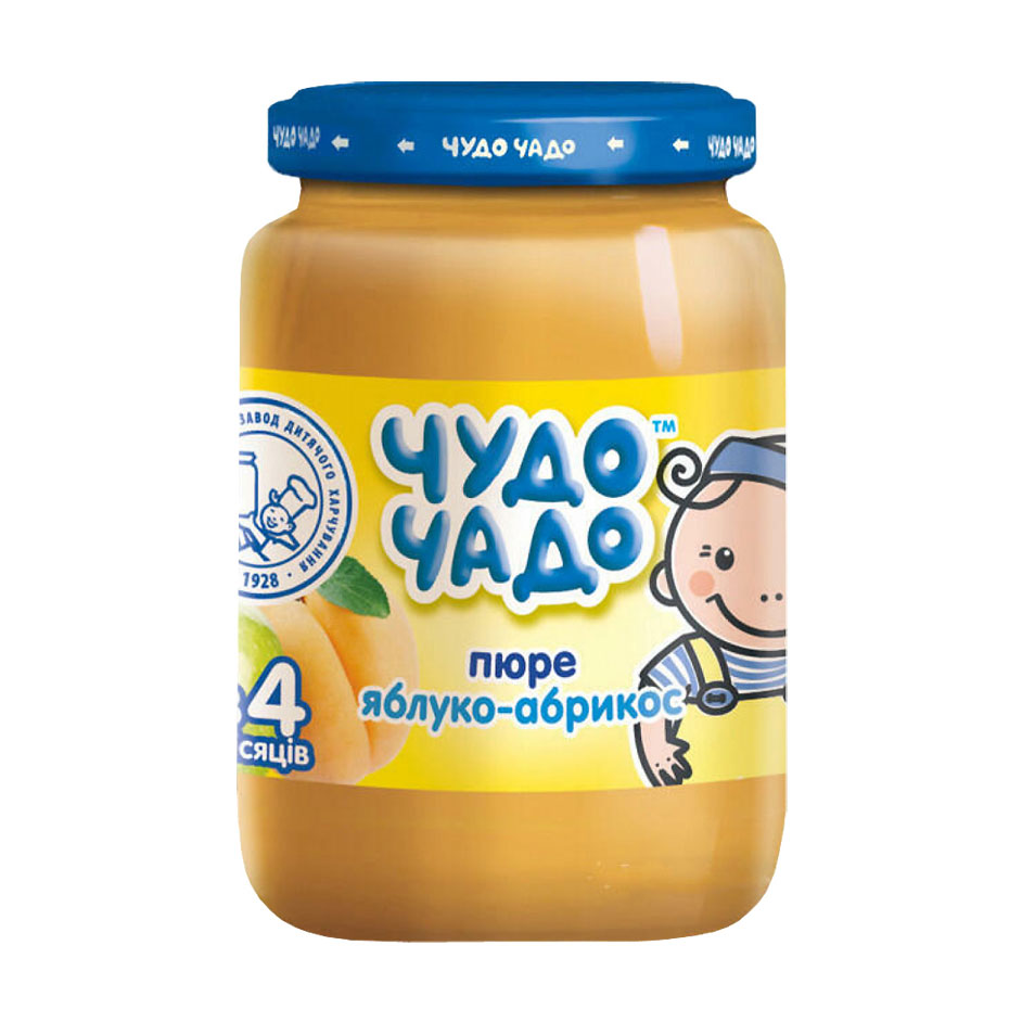 Уцінка! Дитяче фруктове пюре Чудо-Чадо Яблуко та абрикос, без цукру, від 4 місяців, 170 г
Уцінка! Дитяче фруктове пюре Чудо-Чадо Яблуко та абрикос, без цукру, від 4 місяців, 170 г