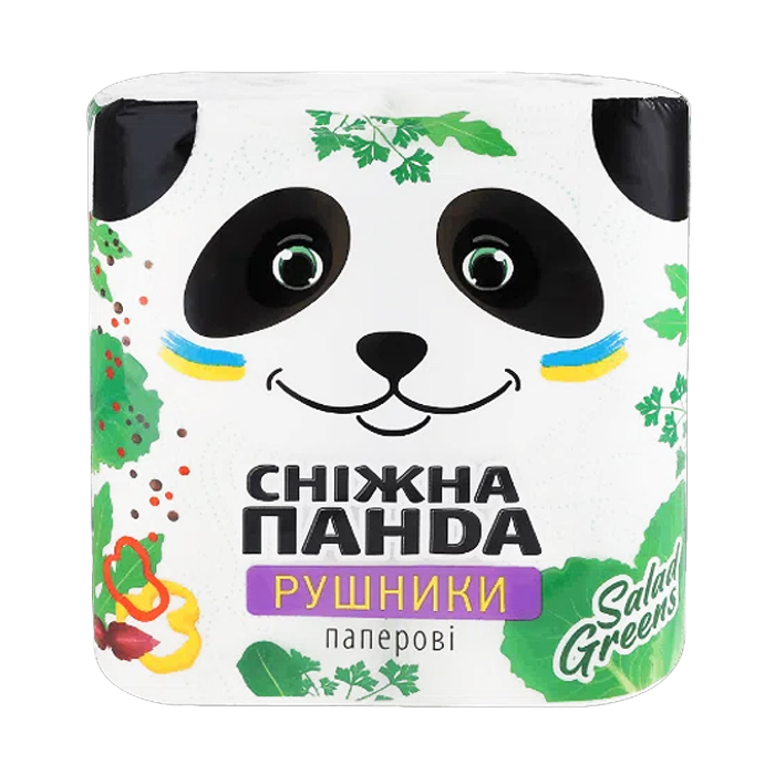 Паперові рушники Сніжна Панда 110 відривів, 2 рулона
Паперові рушники Сніжна Панда 110 відривів, 2 рулона