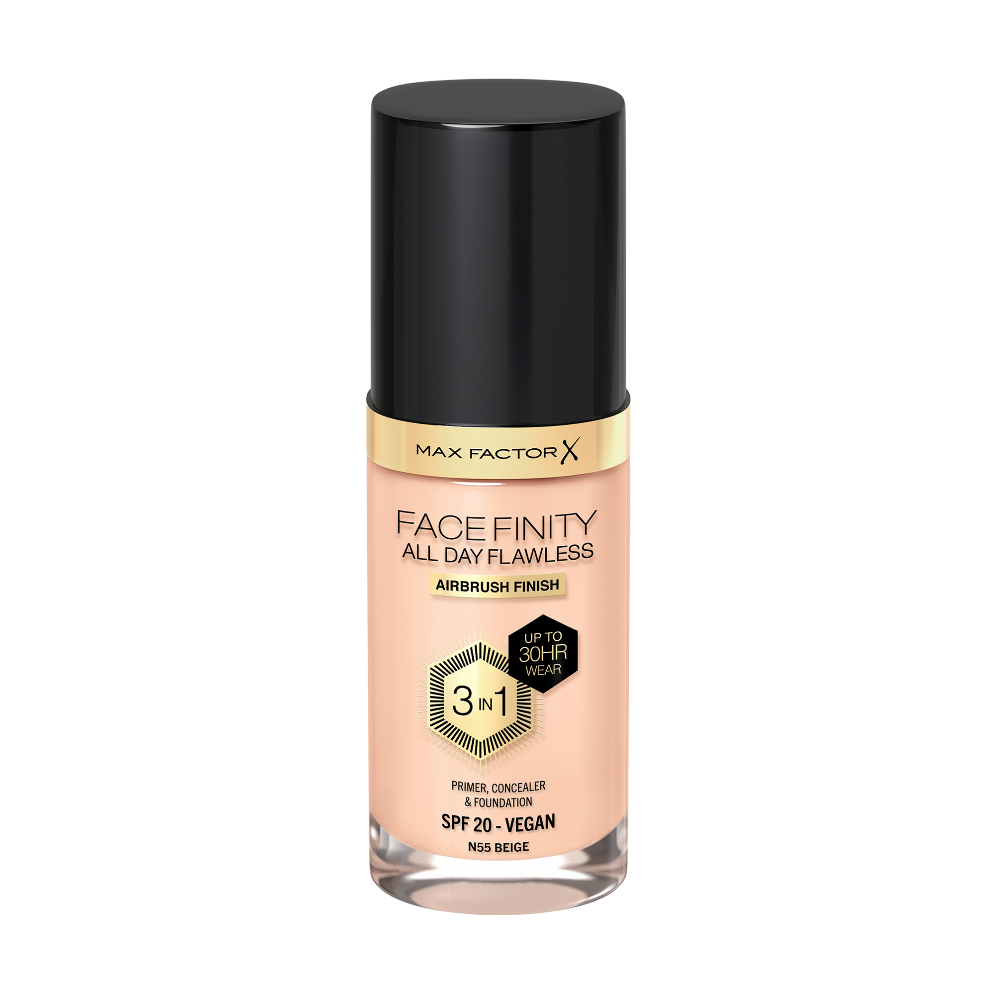 Тональна основа для обличчя Max Factor Facefinity All Day Flawless 3-In-1 Foundation SPF 20, 55 Beige, 30 мл
Тональна основа для обличчя Max Factor Facefinity All Day Flawless 3-In-1 Foundation SPF 20, 55 Beige, 30 мл