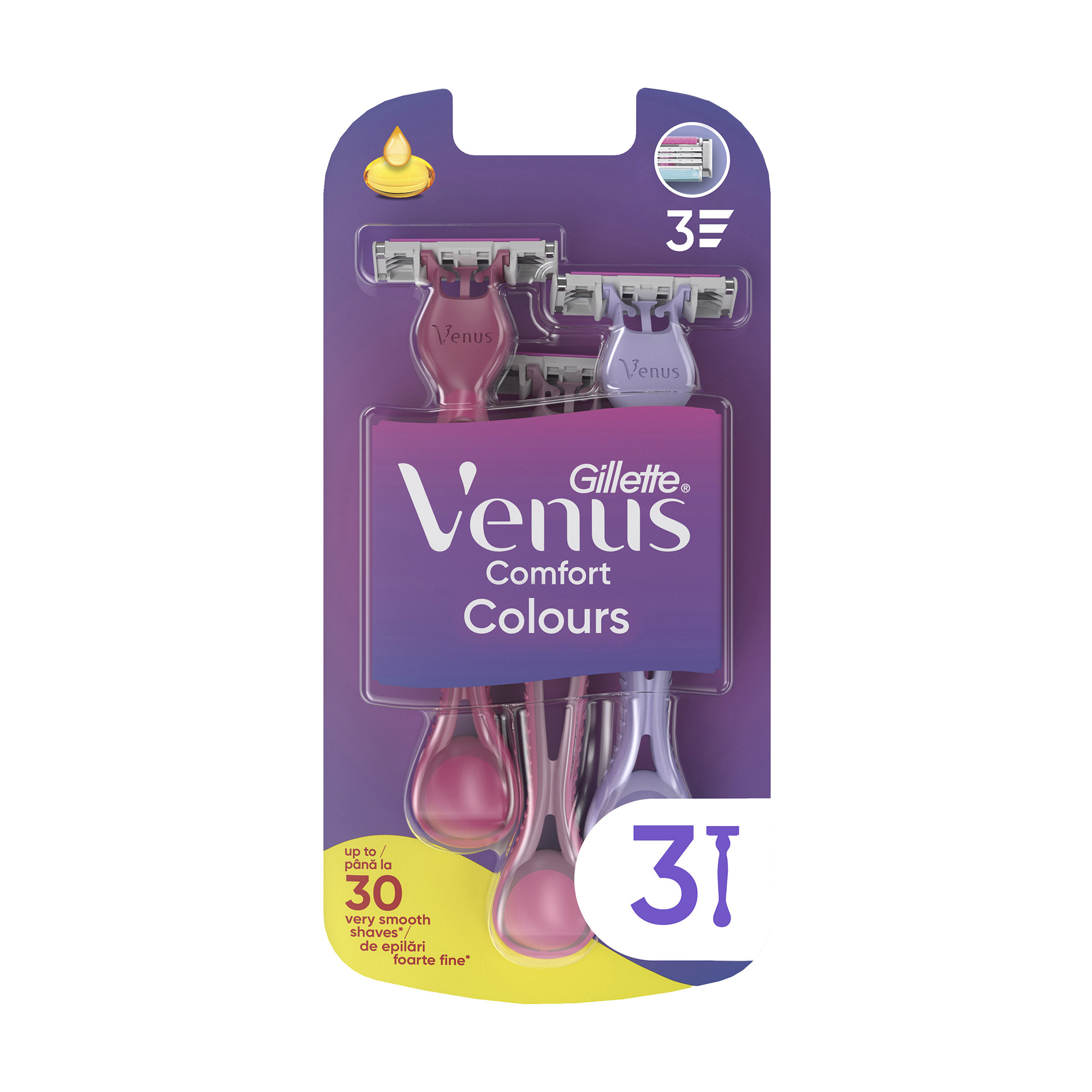 Одноразові станки для гоління жіночі (бритви) Gillette Venus 3, 3 шт
Одноразові станки для гоління жіночі (бритви) Gillette Venus 3, 3 шт