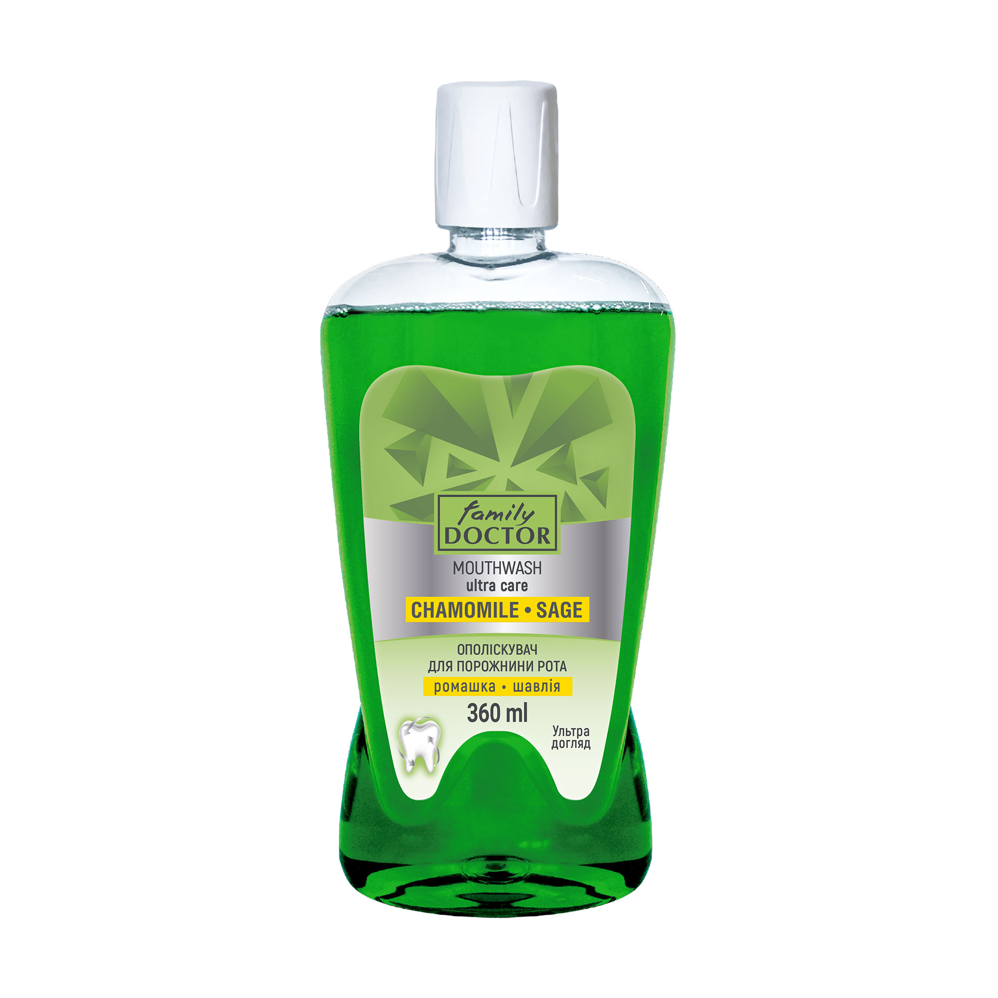 Ополіскувач для ротової порожнини Family Doctor Ультра-захист, 360 мл
Ополіскувач для ротової порожнини Family Doctor Ультра-захист, 360 мл
