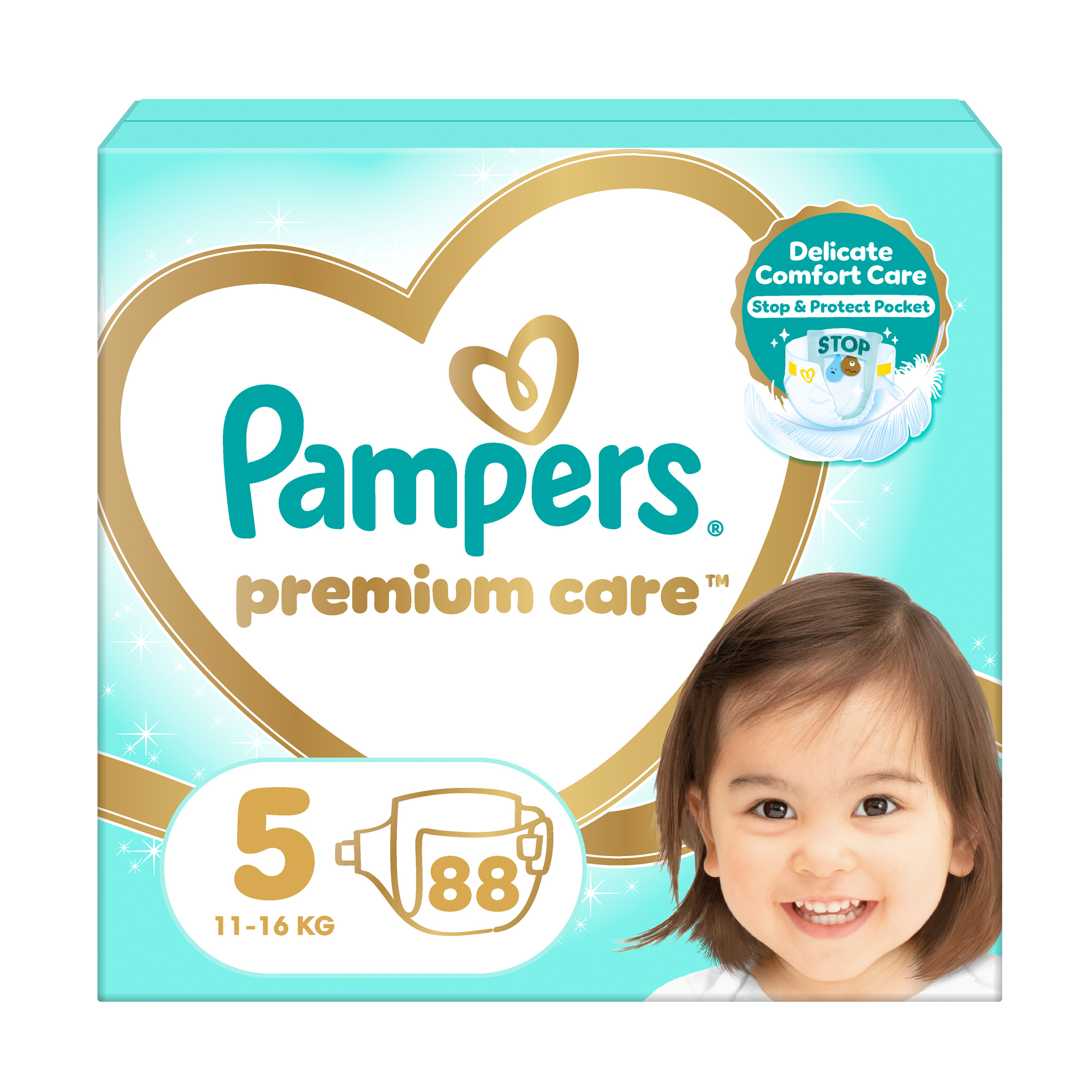Підгузки Pampers Premium Care розмір 5 (11-16 кг), 88 шт 
Підгузки Pampers Premium Care розмір 5 (11-16 кг), 88 шт