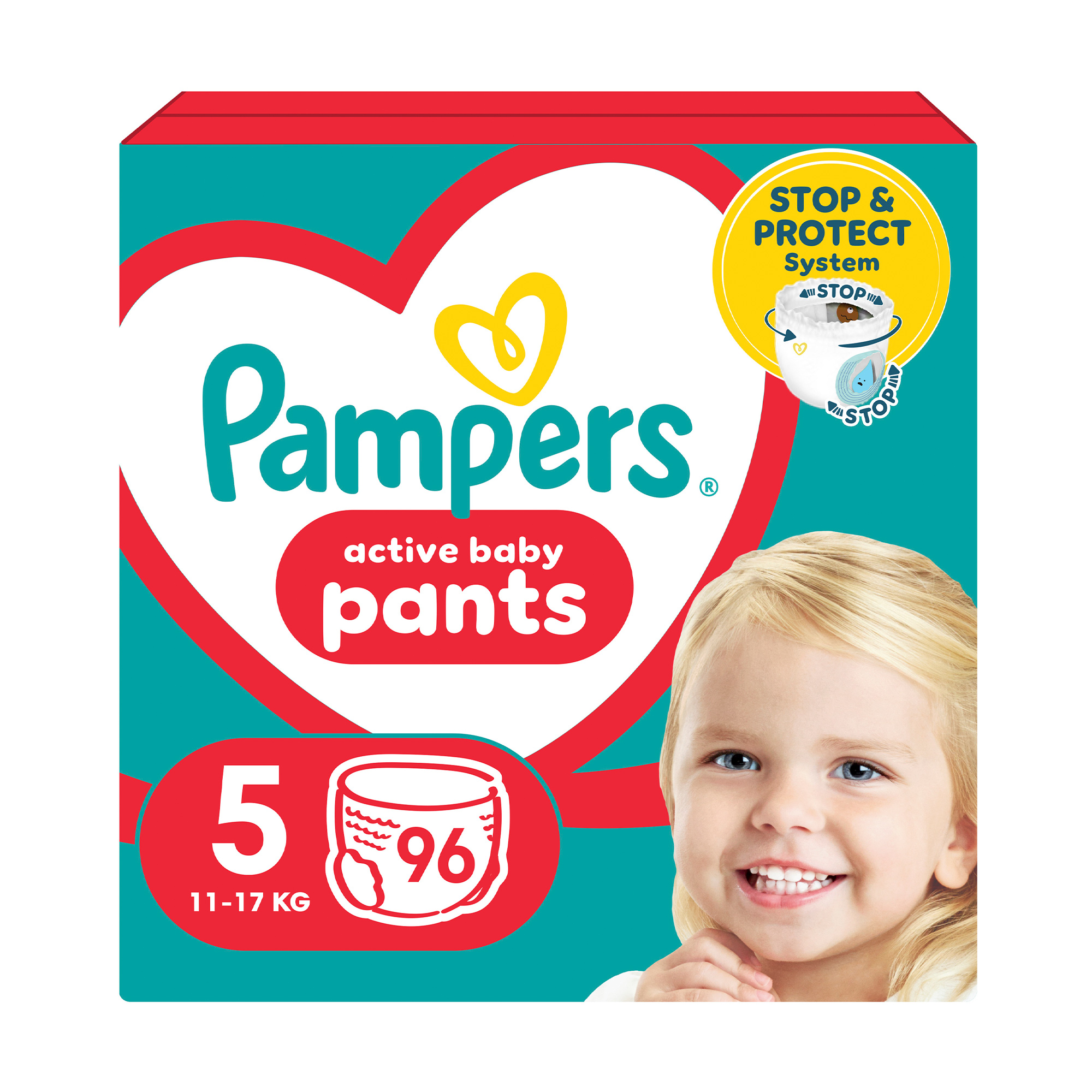Підгузки-трусики Pampers Active Baby Pants розмір 5 (11-17 кг), 96 шт
Підгузки-трусики Pampers Active Baby Pants розмір 5 (11-17 кг), 96 шт