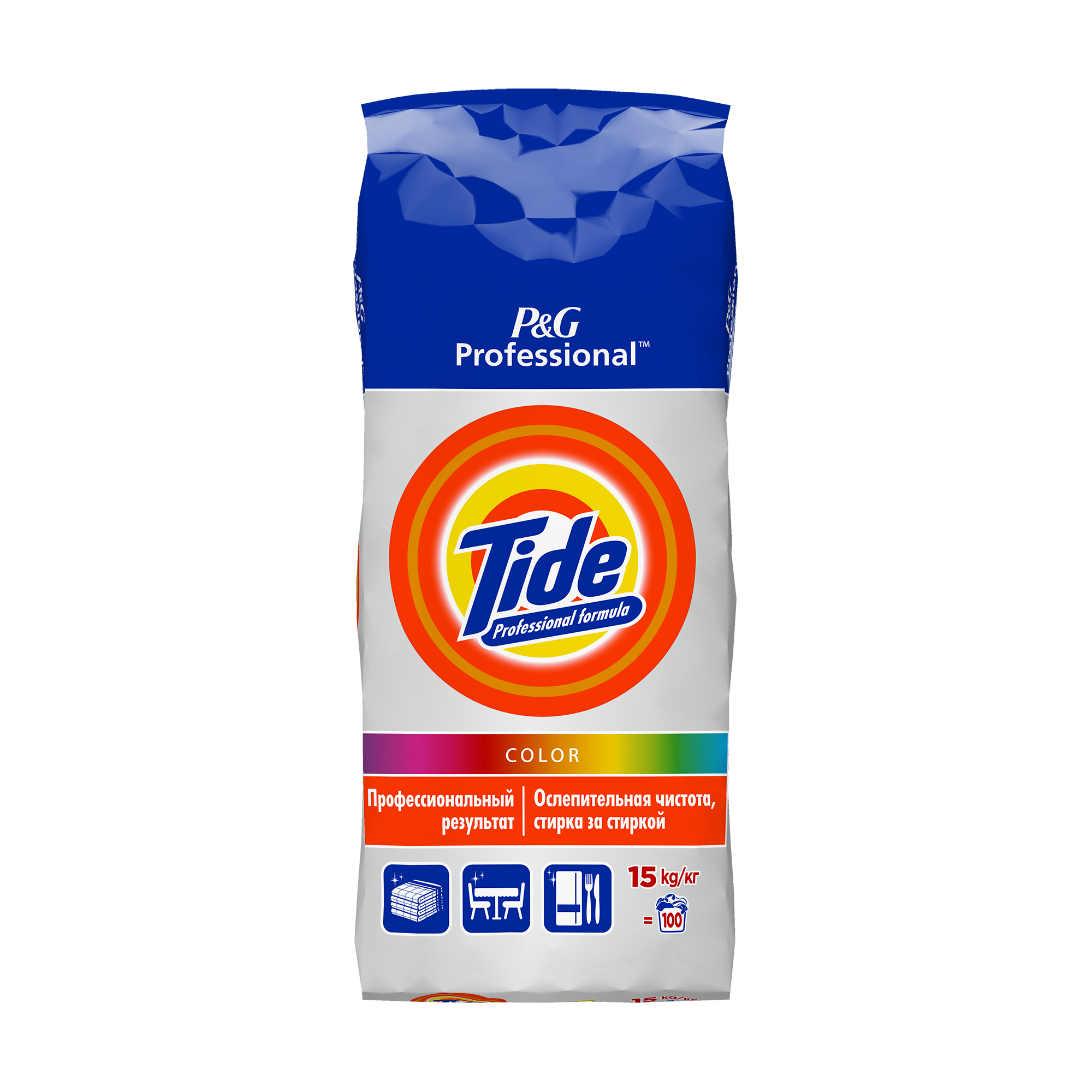 Пральний порошок Tide Professional Color для кольорової білизни, 100 циклів прання, 15 кг
Пральний порошок Tide Professional Color для кольорової білизни, 100 циклів прання, 15 кг