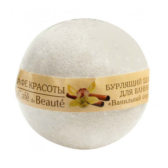Вируюча куля для ванни Кафе Красоты Ванільний сорбет, 120 г
Вируюча куля для ванни Кафе Красоты Ванільний сорбет, 120 г
