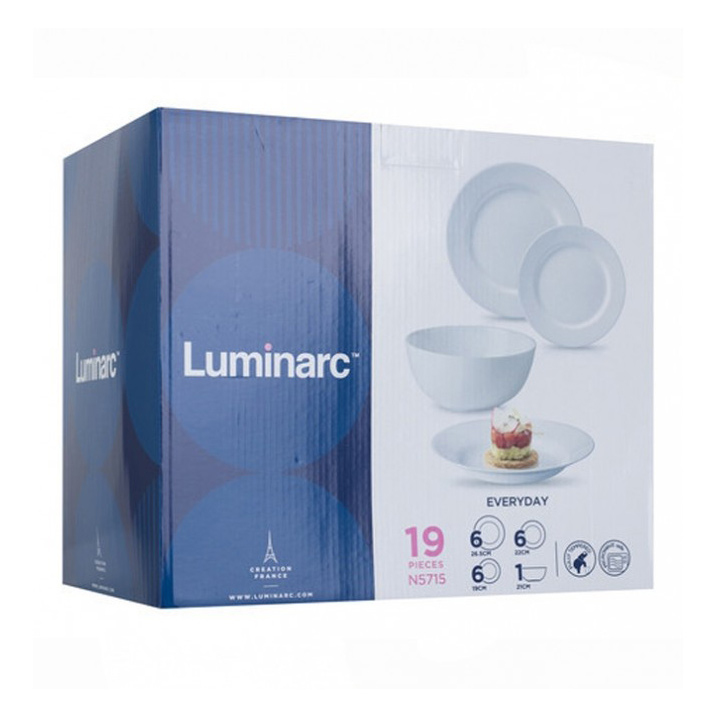 Столовий сервіз Luminarc Everyday білий, 19 предметів (G0567)
Столовий сервіз Luminarc Everyday білий, 19 предметів (G0567)