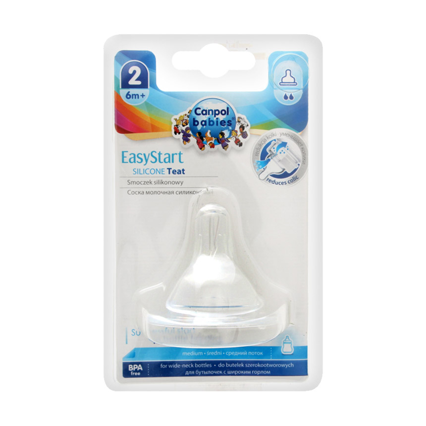 Соска силіконова Canpol Babies EasyStart до пляшечок з широким отвором середня, від 6 місяців, 1 шт (21/721)
Соска силіконова Canpol Babies EasyStart до пляшечок з широким отвором середня, від 6 місяців, 1 шт (21/721)