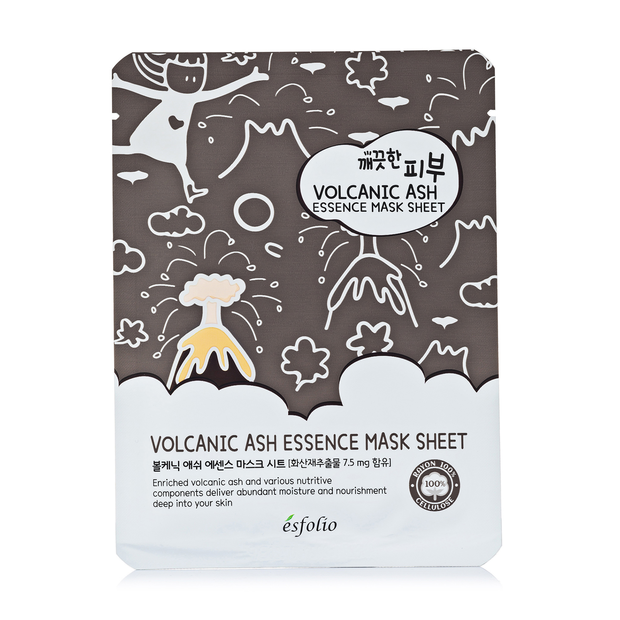 Тканинна маска для обличчя Esfolio Pure Skin Volcanic Ash Essence Mask Sheet з вулканічним попелом, 25 мл
Тканинна маска для обличчя Esfolio Pure Skin Volcanic Ash Essence Mask Sheet з вулканічним попелом, 25 мл