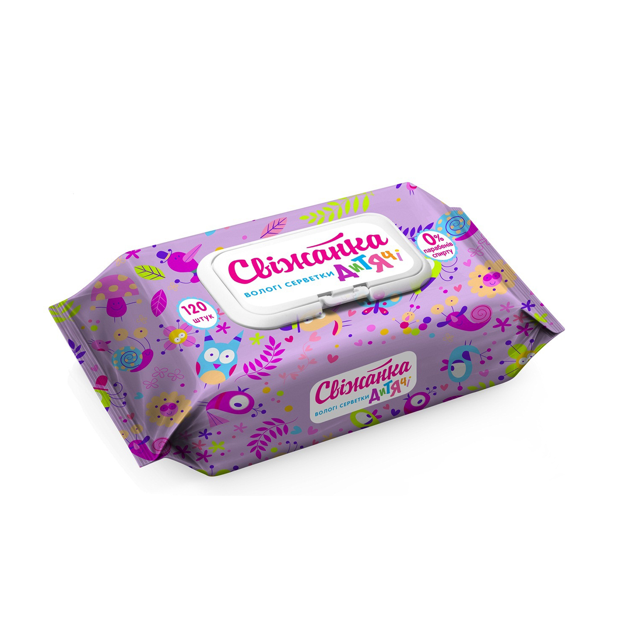 Дитячі вологі серветки Свіжанка з клапаном, 120 шт
Дитячі вологі серветки Свіжанка з клапаном, 120 шт