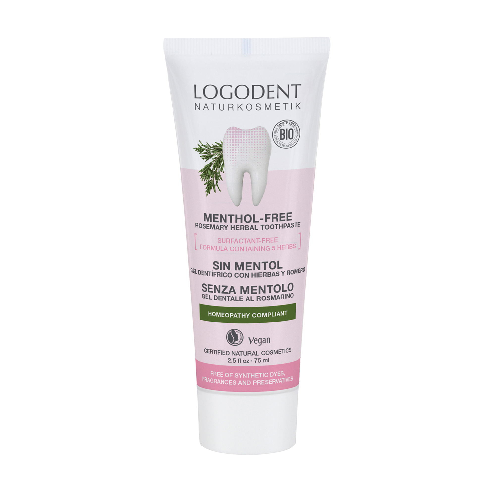 Уцінка! Зубний біо-гель трав'яний Logona Oral Hygiene Products Herbal Dental Gel Розмарин і шавлія, 75 мл
Уцінка! Зубний біо-гель трав'яний Logona Oral Hygiene Products Herbal Dental Gel Розмарин і шавлія, 75 мл