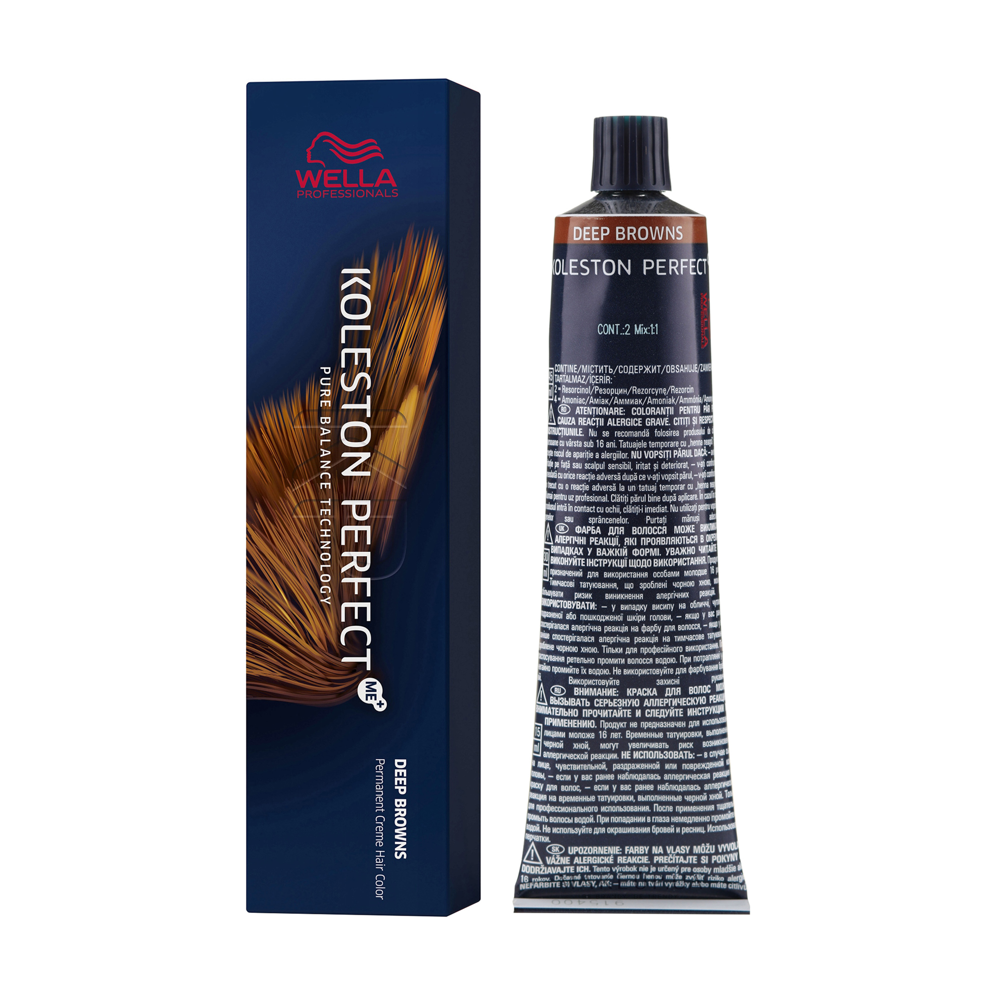 Стійка крем-фарба для волосся Wella Professionals Koleston Perfect Deep Browns, 8/74-світлий блондин коричнево-червоний, 60 мл
Стійка крем-фарба для волосся Wella Professionals Koleston Perfect Deep Browns, 8/74-світлий блондин коричнево-червоний, 60 мл