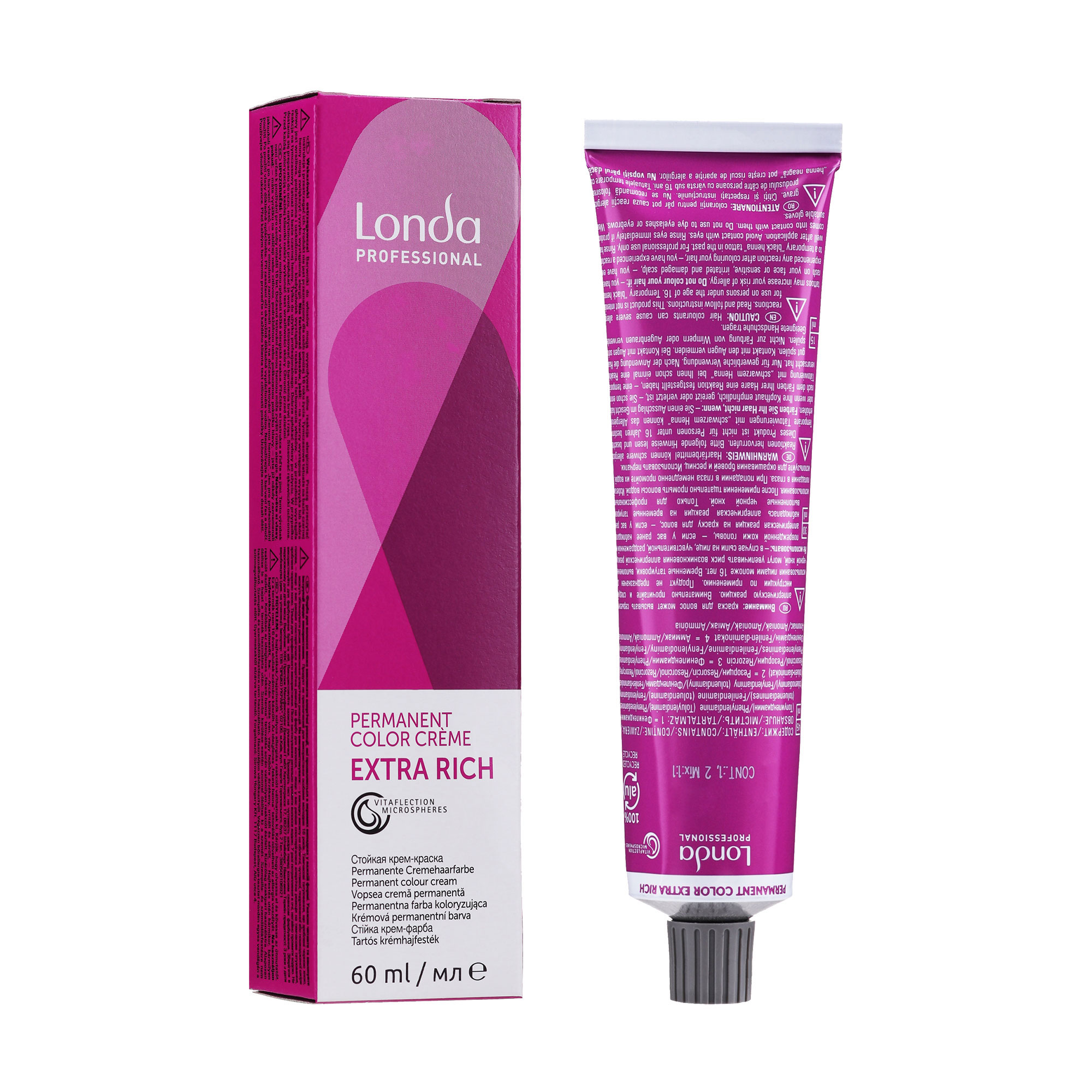 Уцінка! Стійка крем-фарба для волосся Londa Professional Londacolor Extra Rich Creme 10/96 Яскравий блонд сандре фіолетовий, 60 мл
Уцінка! Стійка крем-фарба для волосся Londa Professional Londacolor Extra Rich Creme 10/96 Яскравий блонд сандре фіолетовий, 60 мл
