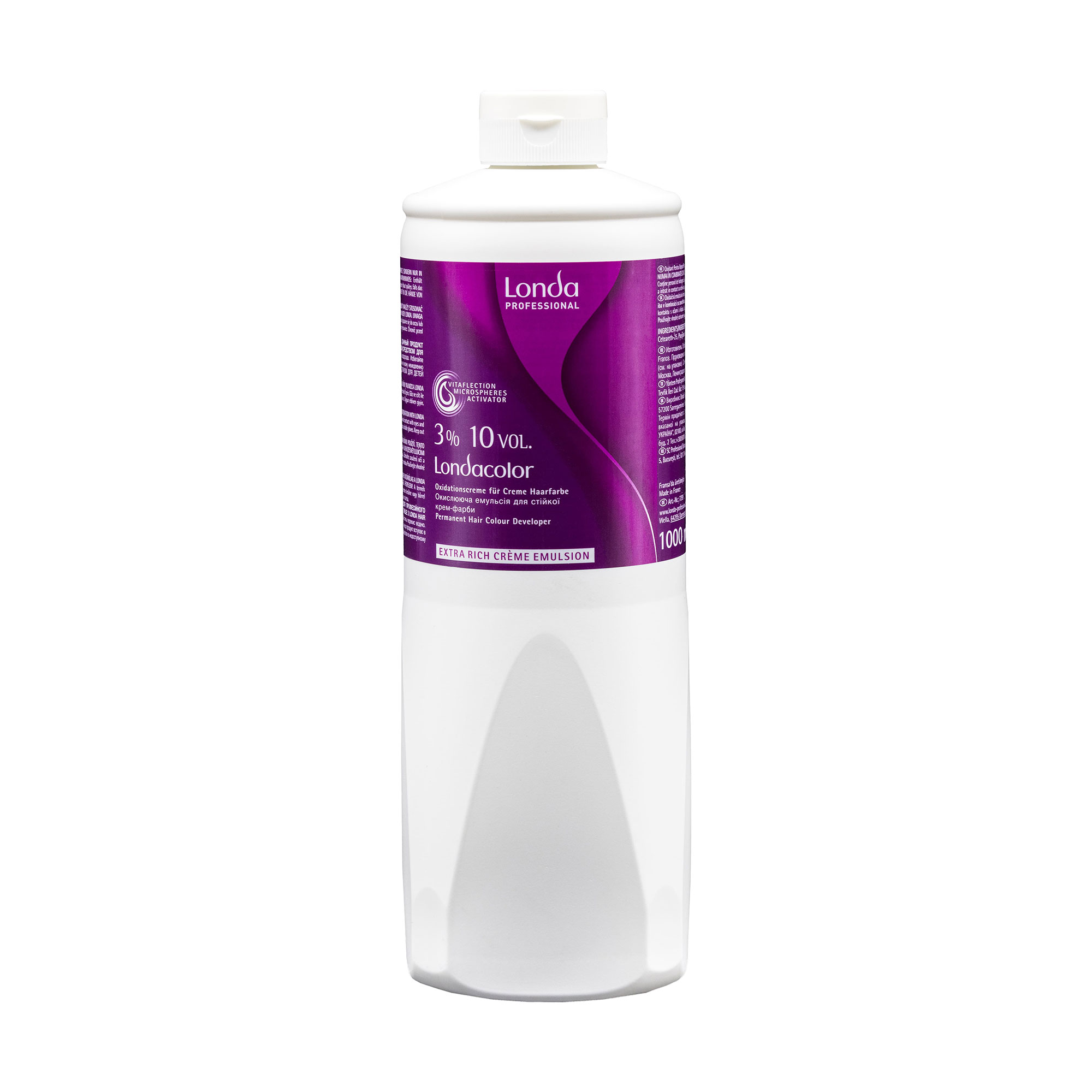 Окислювальна емульсія для стійкої крем-фарби для волосся Londa Professional Londacolor 3% 10 vol, 1 л
Окислювальна емульсія для стійкої крем-фарби для волосся Londa Professional Londacolor 3% 10 vol, 1 л