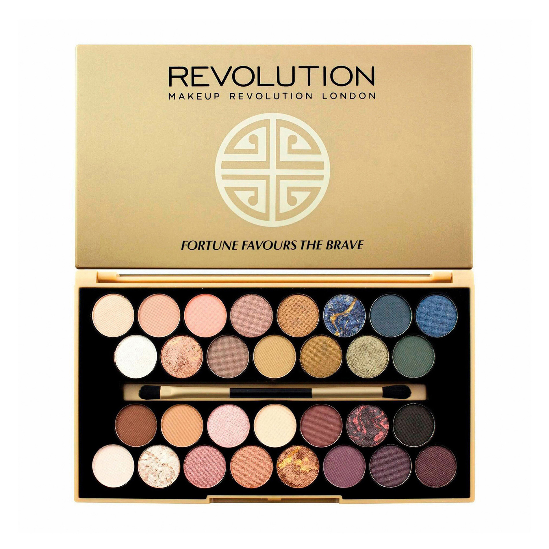 Палітра тіней для повік Makeup Revolution London Palette Fortune Favours The Brave 16 г 
Палітра тіней для повік Makeup Revolution London Palette Fortune Favours The Brave 16 г