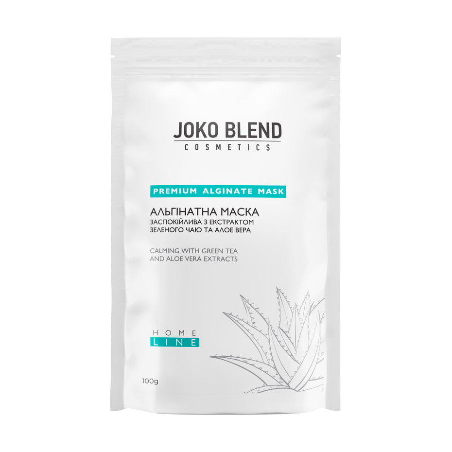 Альгінатна маска для обличчя Joko Blend заспокійлива, з екстрактом зеленого чаю та алое вера, 100 г
Альгінатна маска для обличчя Joko Blend заспокійлива, з екстрактом зеленого чаю та алое вера, 100 г