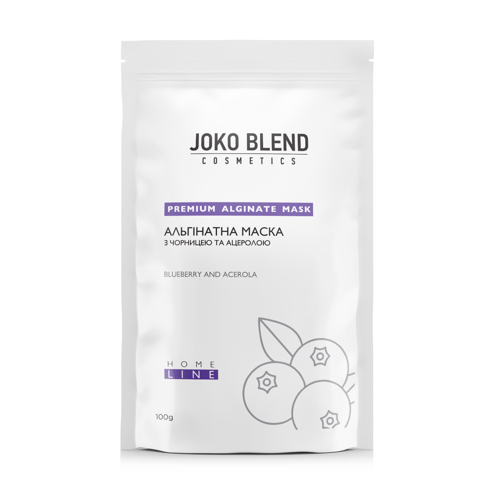 Альгінатна маска для обличчя Joko Blend Premium Alginate Mask з чорницею та ацеролою, 100 г
Альгінатна маска для обличчя Joko Blend Premium Alginate Mask з чорницею та ацеролою, 100 г