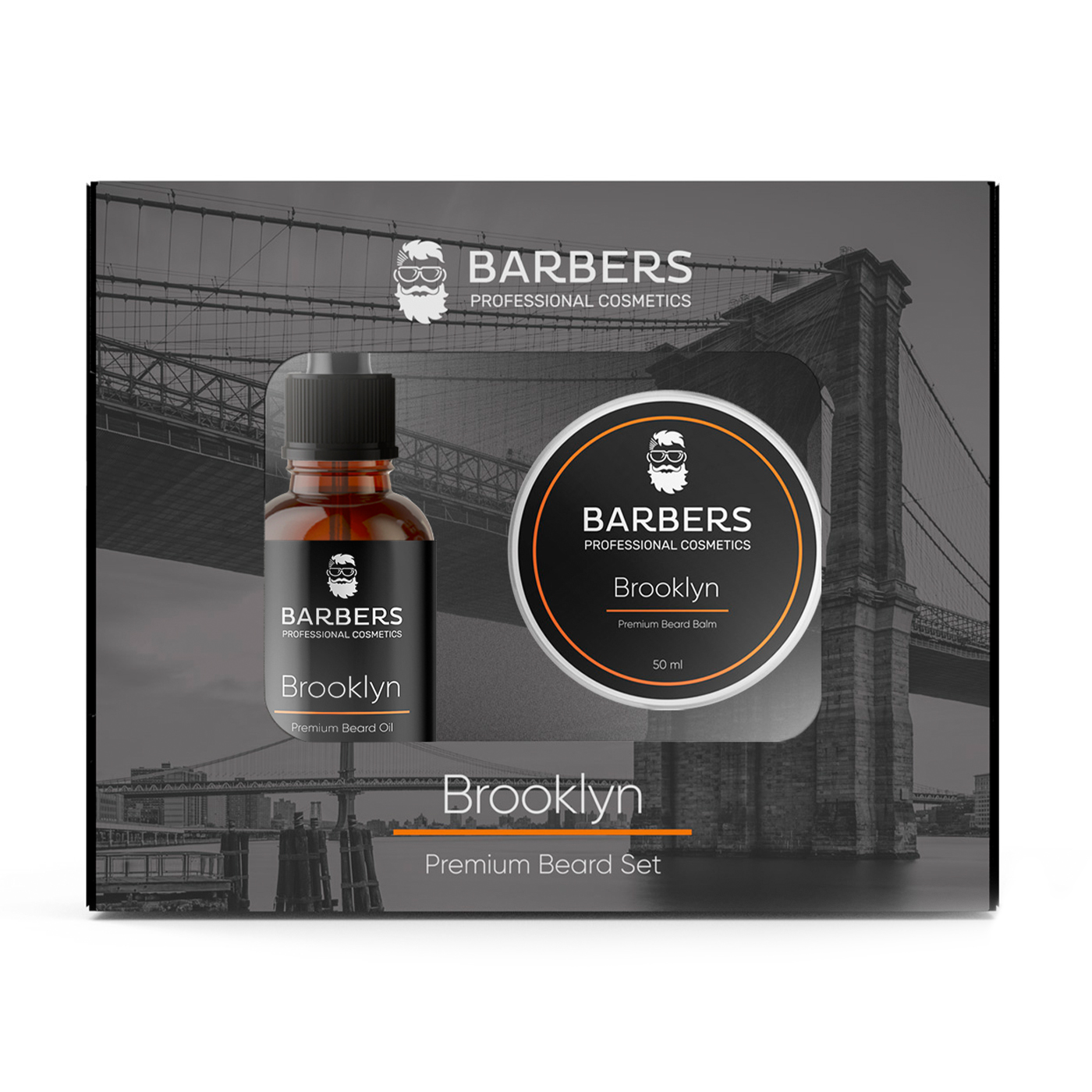 Набiр для догляду за бородою Barbers Brooklyn (бальзам для бороди, 50 мл + олiя для бороди, 30 мл)
Набiр для догляду за бородою Barbers Brooklyn (бальзам для бороди, 50 мл + олiя для бороди, 30 мл)