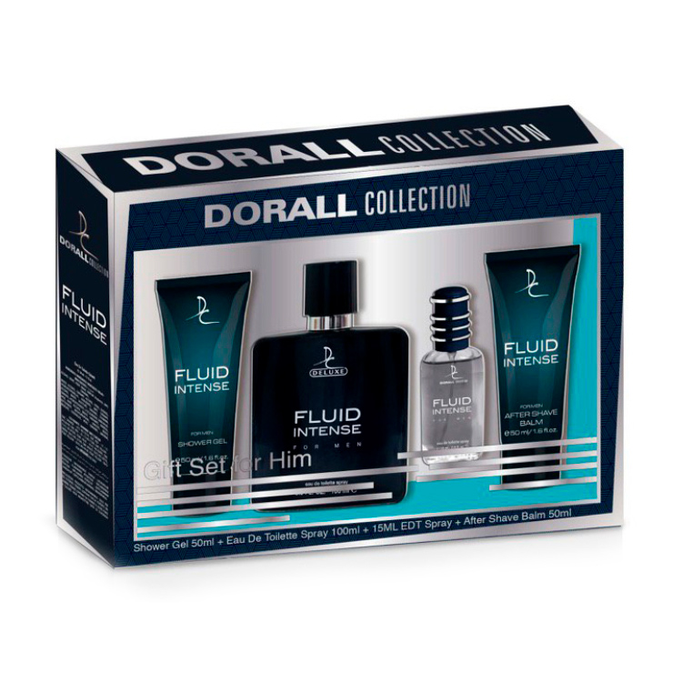 Парфумований набір чоловічий Dorall Collection Fluid Intense (туалетна вода, 100 мл + туалетна вода, 15 мл + гель для душу, 50 мл + бальзам після гоління, 50 мл)
Парфумований набір чоловічий Dorall Collection Fluid Intense (туалетна вода, 100 мл + туалетна вода, 15 мл + гель для душу, 50 мл + бальзам після гоління, 50 мл)