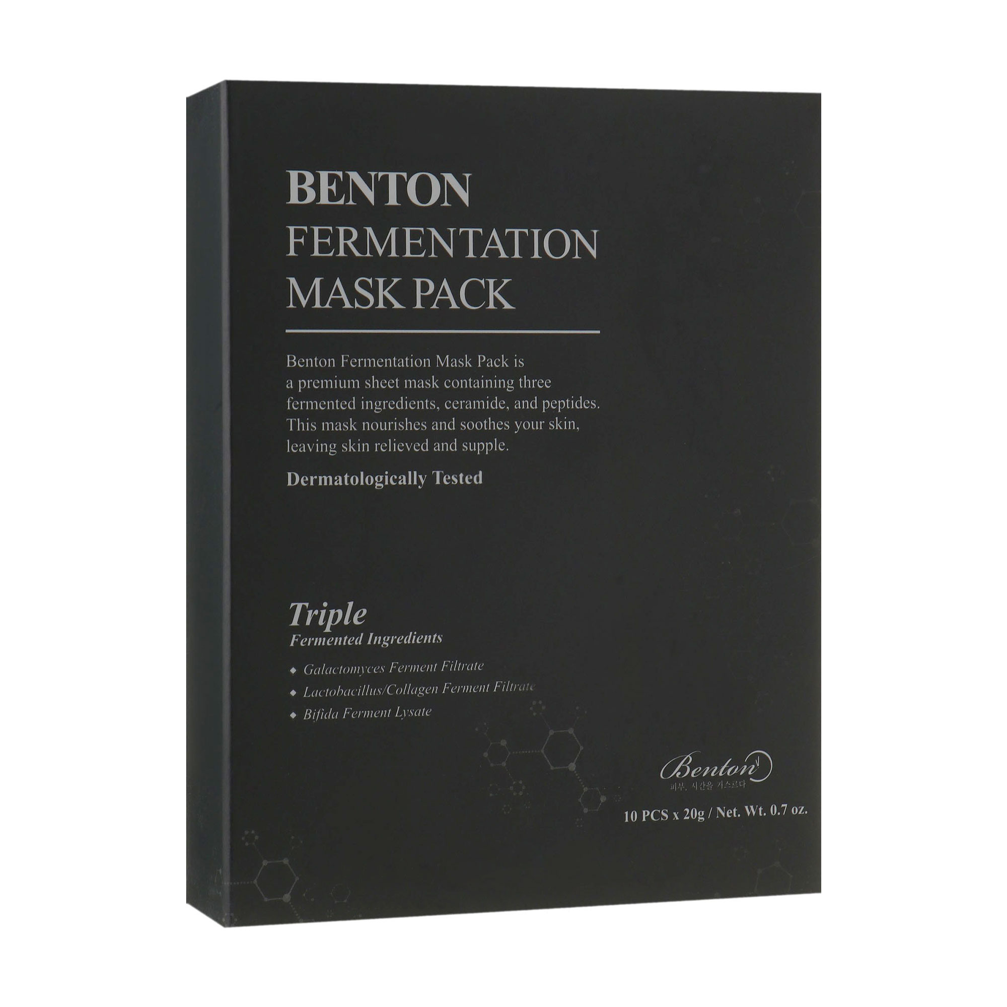 Набір тканинних масок для обличчя Benton Fermentation Mask Pack з ферментованими компонентами та пептидами, 10 шт
Набір тканинних масок для обличчя Benton Fermentation Mask Pack з ферментованими компонентами та пептидами, 10 шт